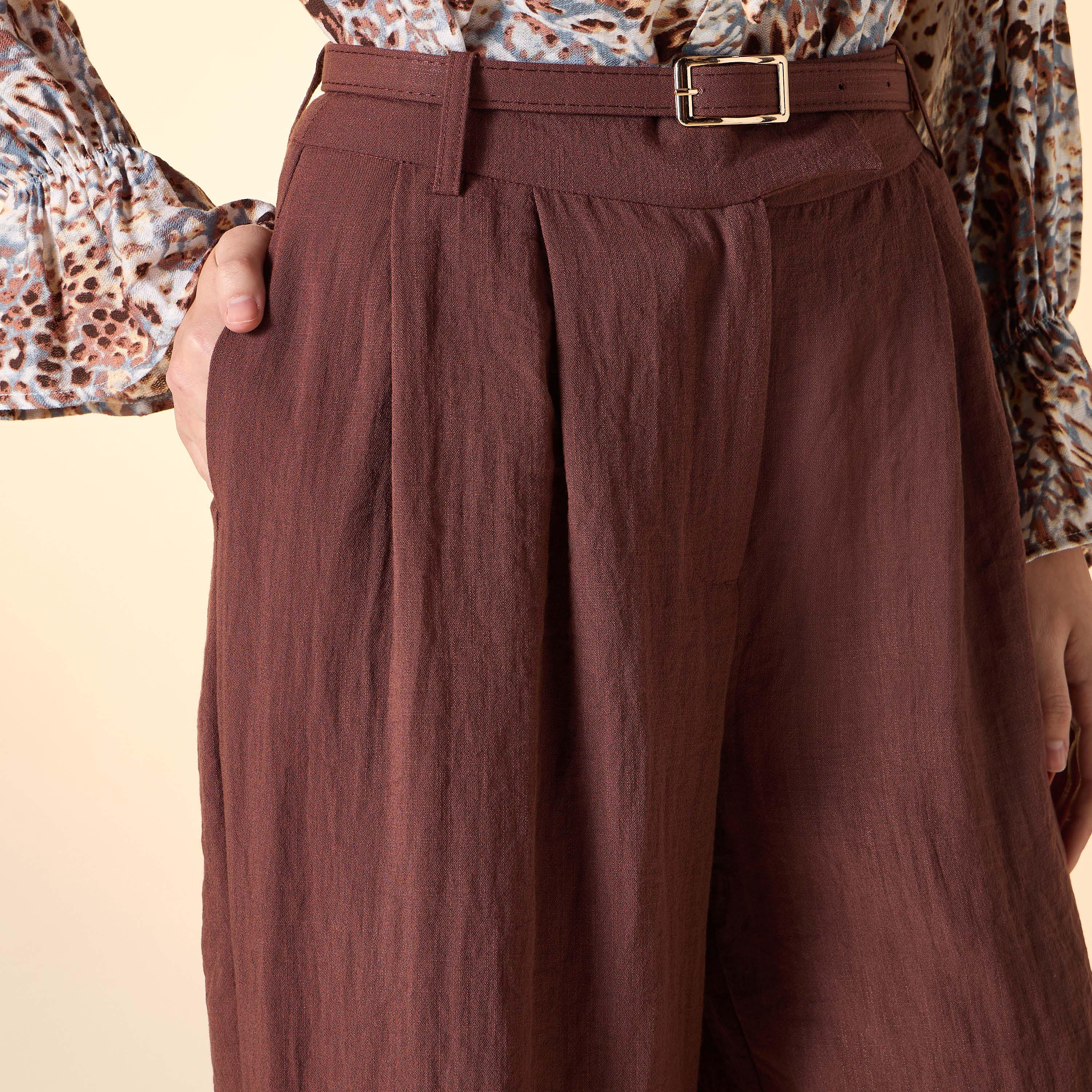 Iconic Belted Flexi Waist Culottes with Pockets-women-clothing-bottoms-trousers-image-4