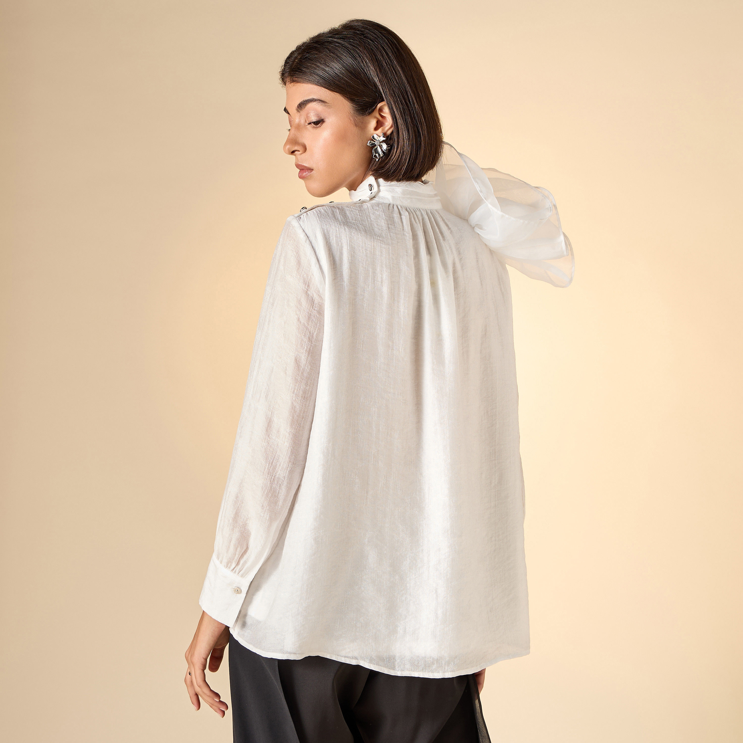 Iconic Floral Applique Top with High Neck and Long Sleeves-women-clothing-shirtsandblouses-blouses-image-3