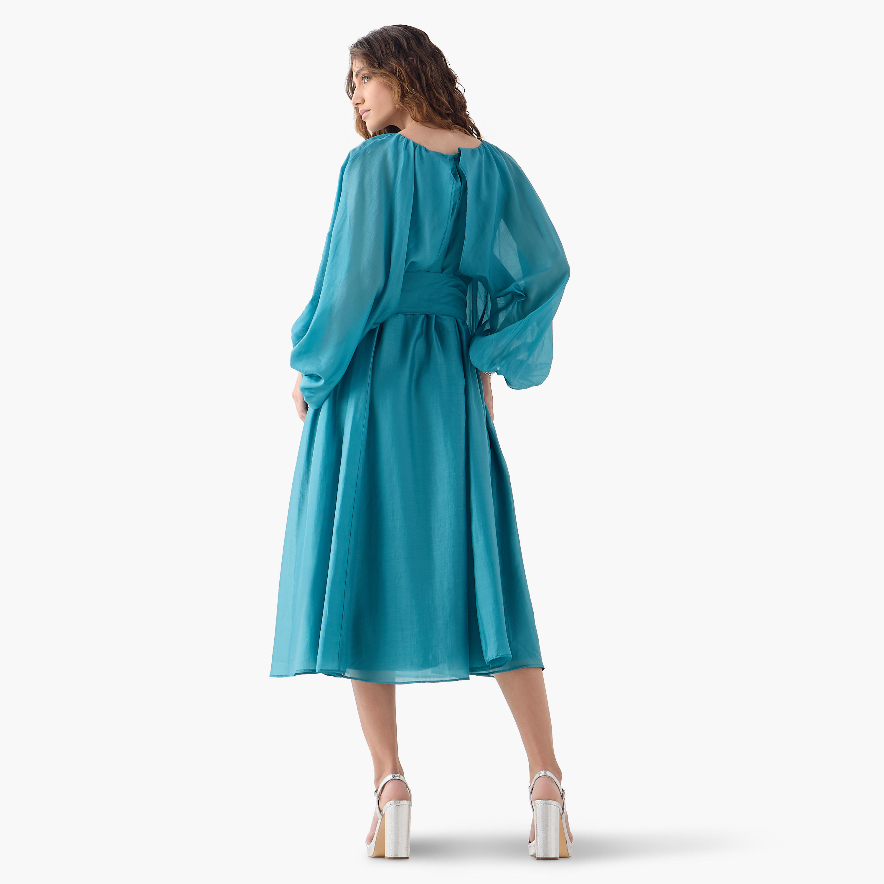 فستان بأكمام واسعة وأربطة من آيكونيك-women-clothing-dresses-image-3