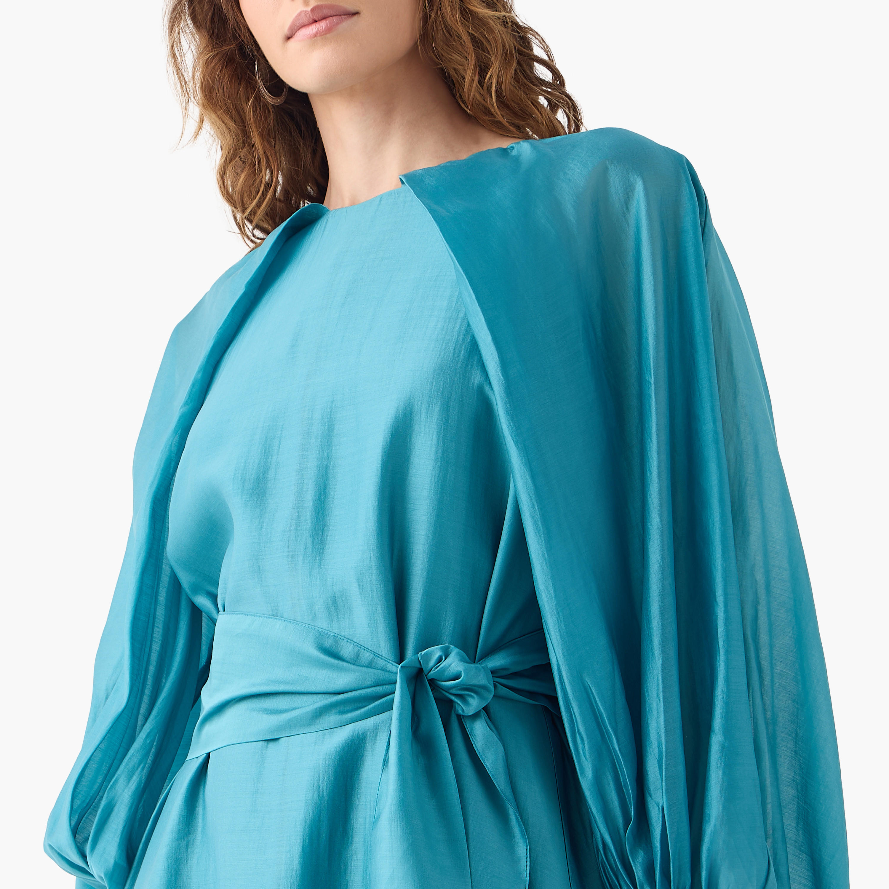فستان بأكمام واسعة وأربطة من آيكونيك-women-clothing-dresses-image-4