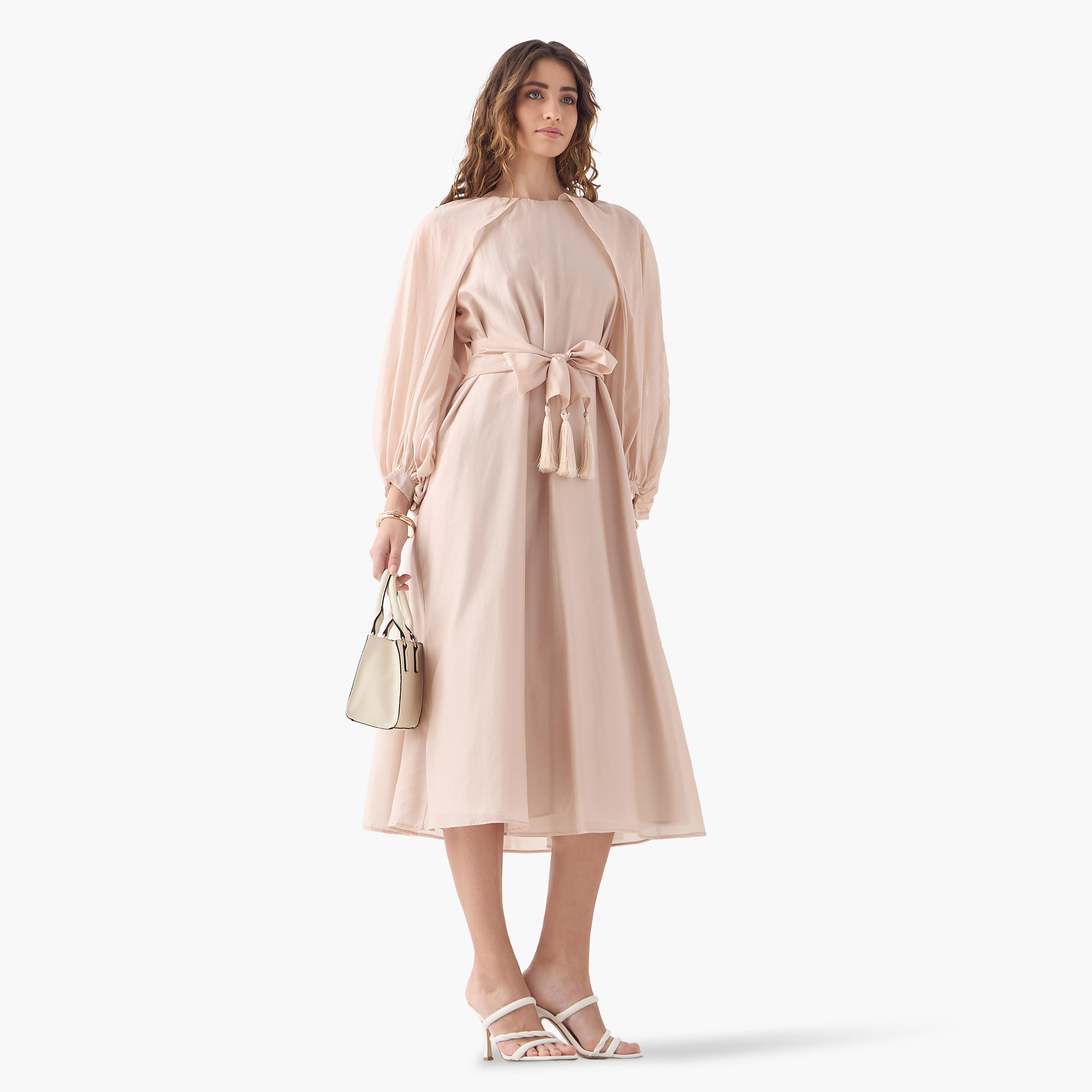 فستان بأكمام واسعة وأربطة من آيكونيك-women-clothing-dresses-image-2