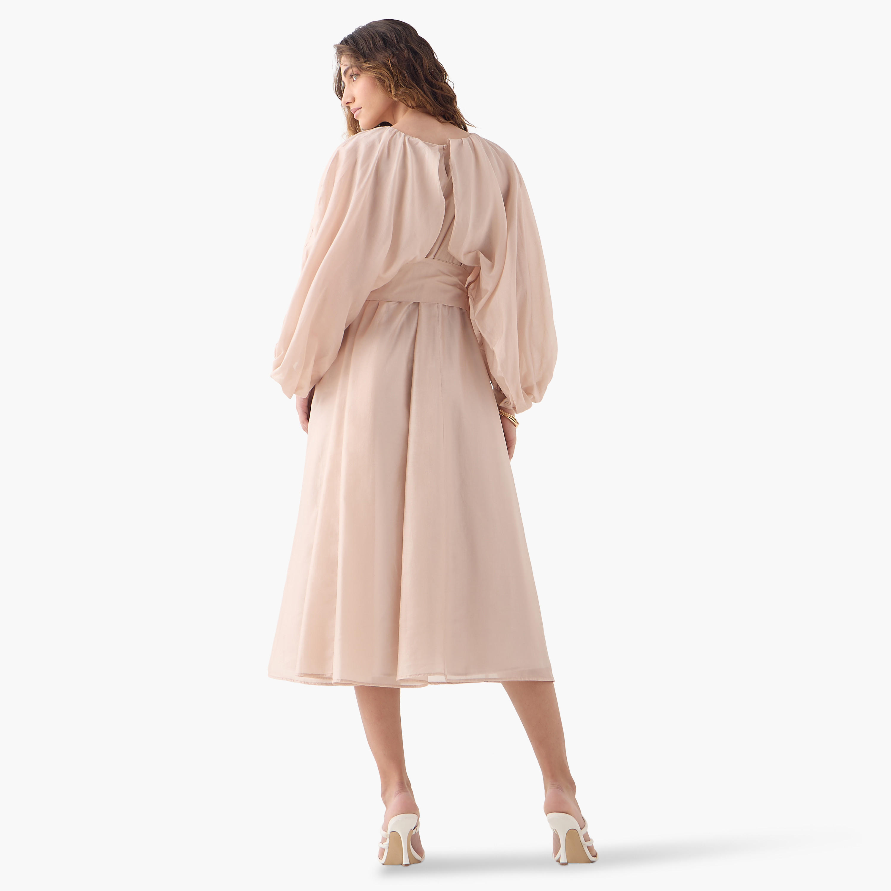 فستان بأكمام واسعة وأربطة من آيكونيك-women-clothing-dresses-image-3