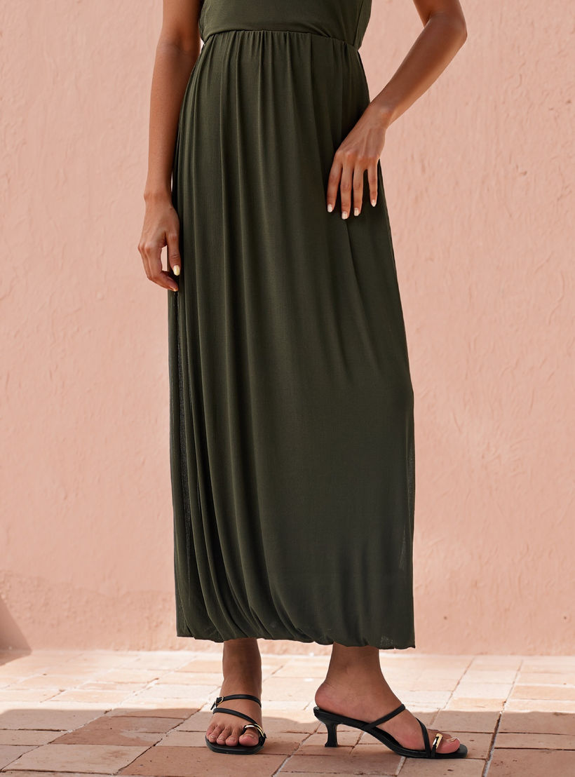Iconic Balloon Hem Maxii Skirt with Elasticated Waistband-women-clothing-bottoms-skirts-image-1