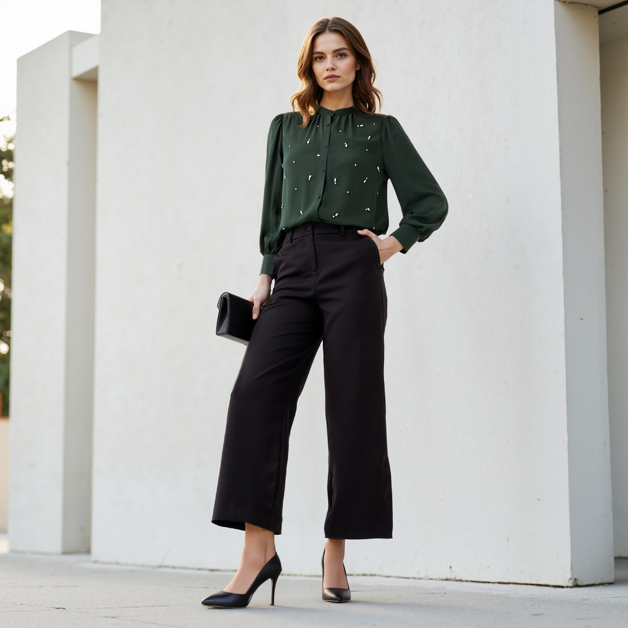 بلوزة مزينة بأكمام منفوخة-women-clothing-shirtsandblouses-blouses-image-4