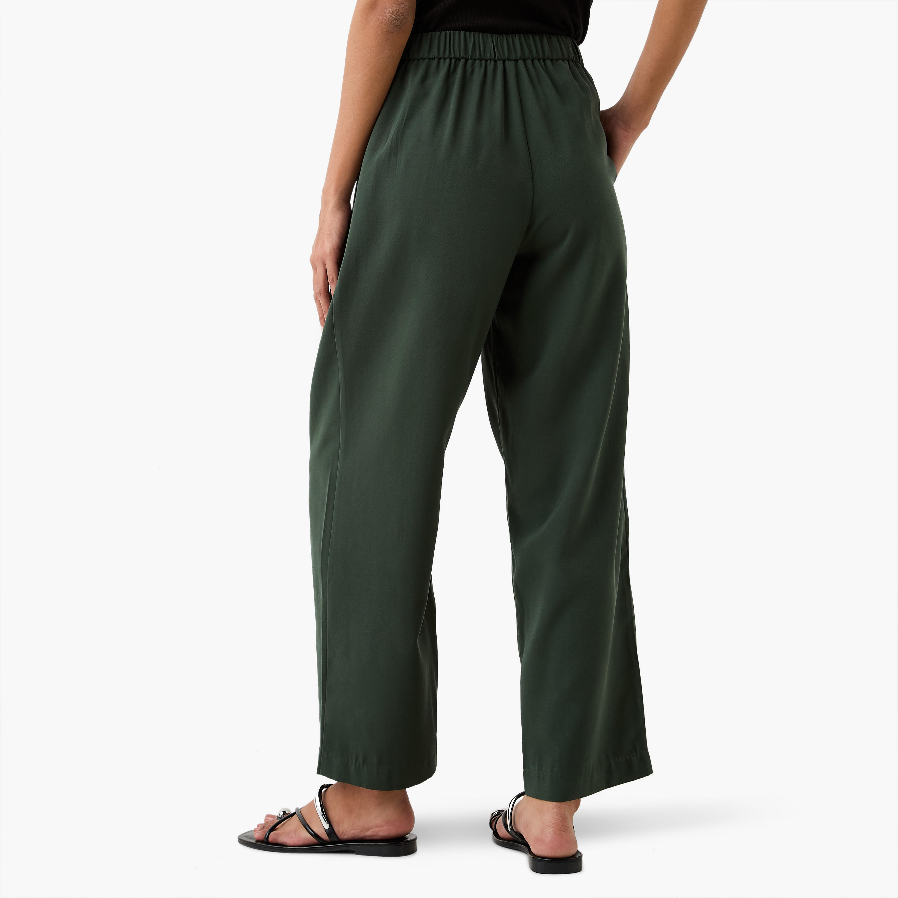 Iconic Relaxed Fit Pants with Buckle Detail and Pockets-women-clothing-bottoms-trousers-image-3
