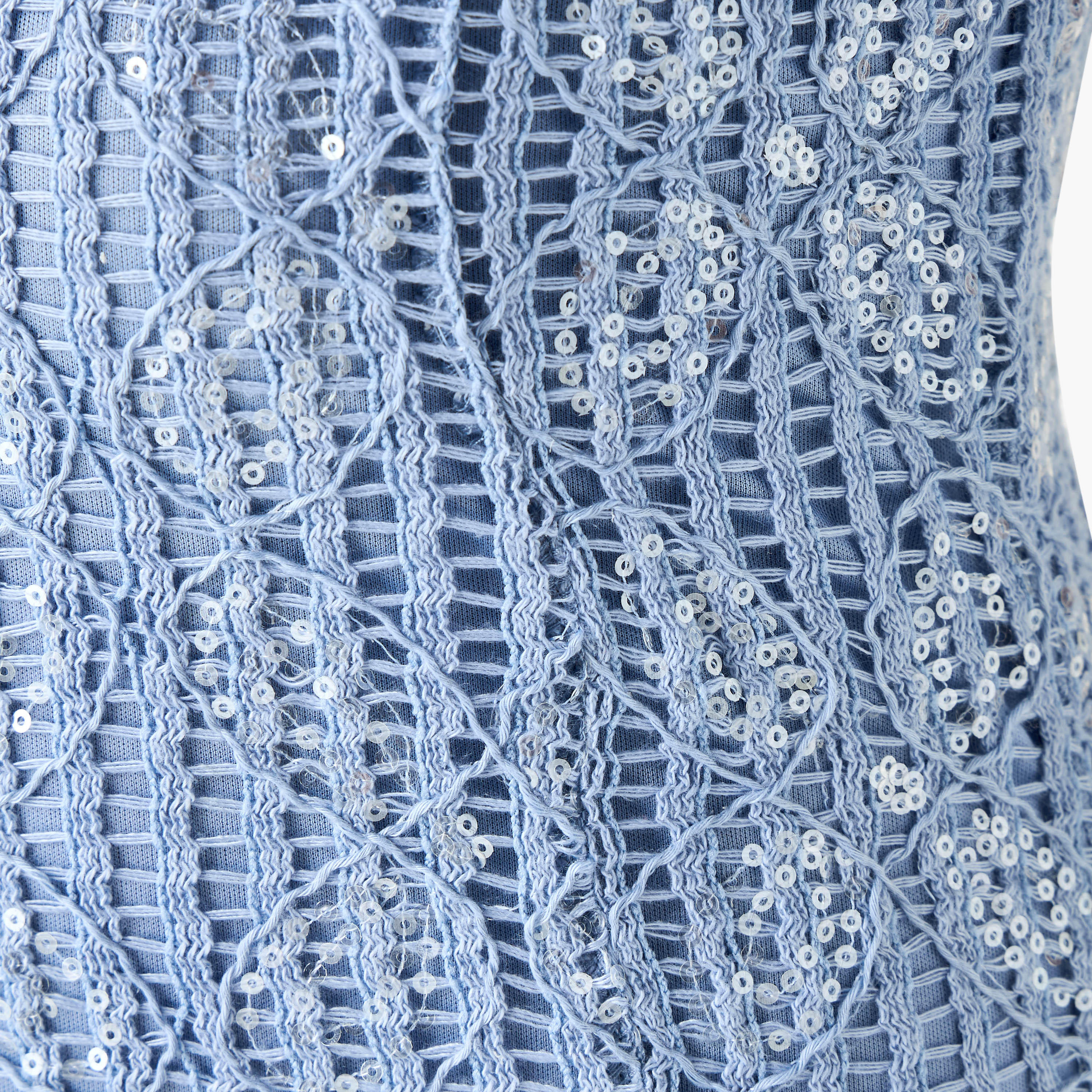 Iconic Sequin Embellished Crochet Dress with Spaghetti Straps-women-clothing-dresses-image-5