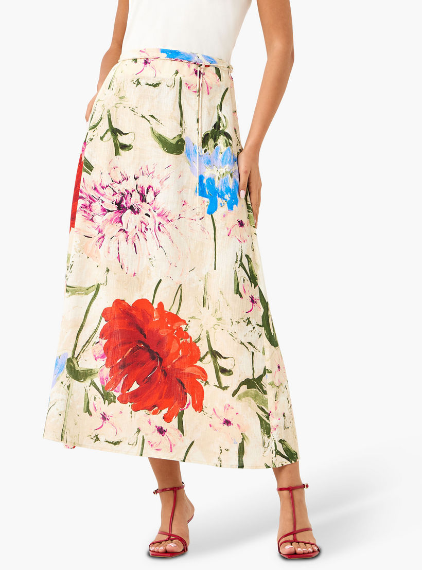 تنورة ميدي بطبعات زهور من أيكونيك-women-clothing-bottoms-skirts-image-1