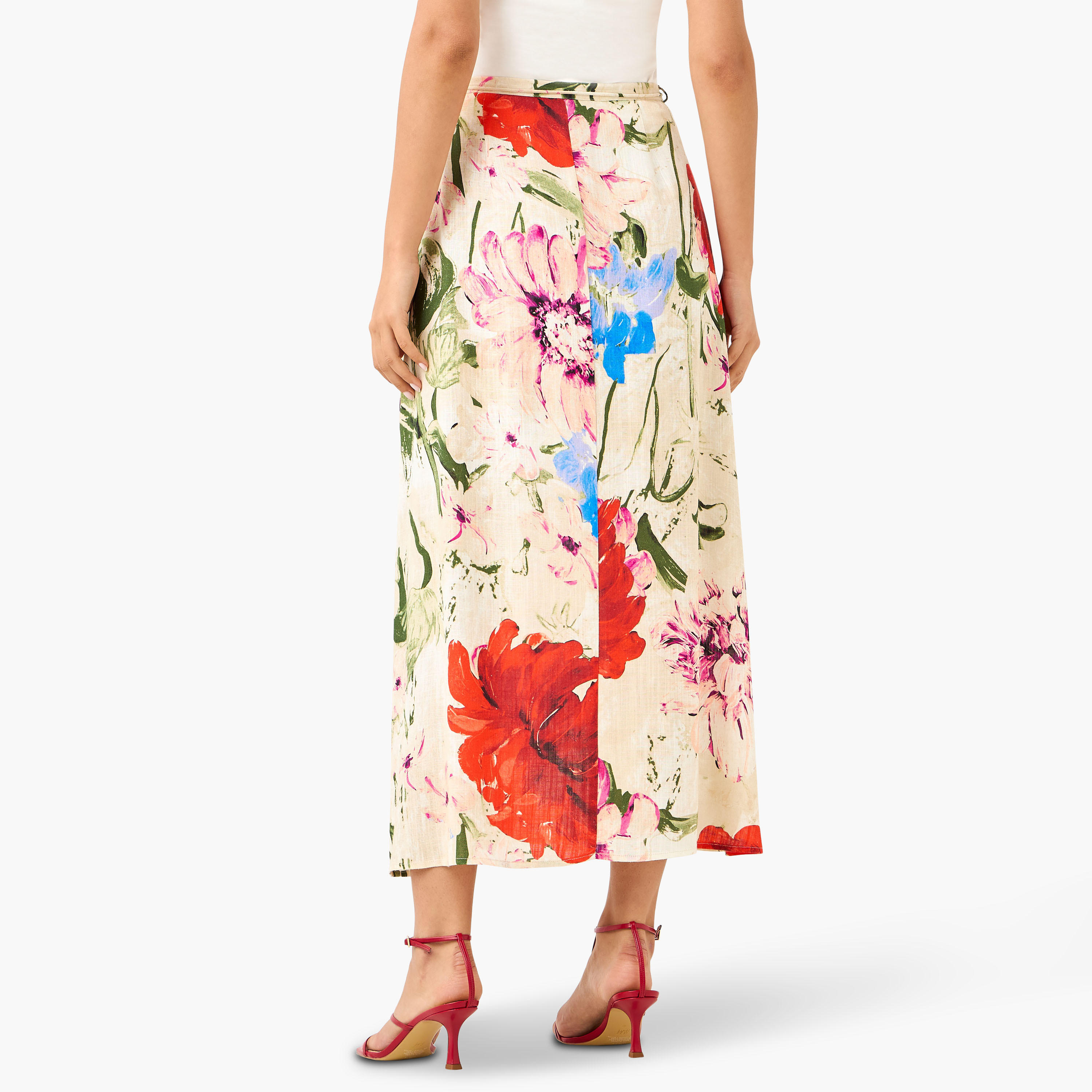 تنورة ميدي بطبعات زهور من أيكونيك-women-clothing-bottoms-skirts-image-3