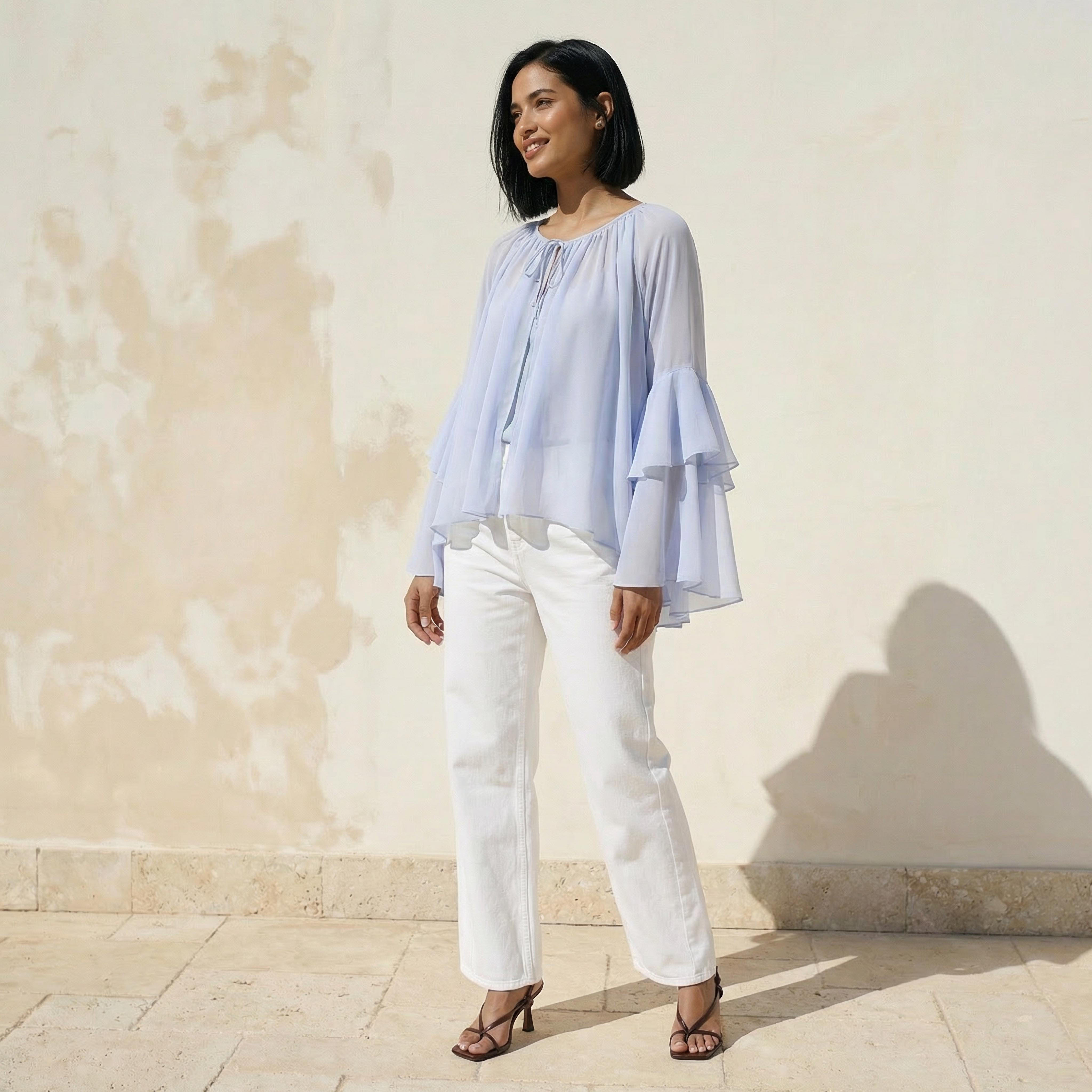 بلوزة كيمونو بأربطة وكشكش من آيكونيك-women-clothing-shirtsandblouses-blouses-image-3
