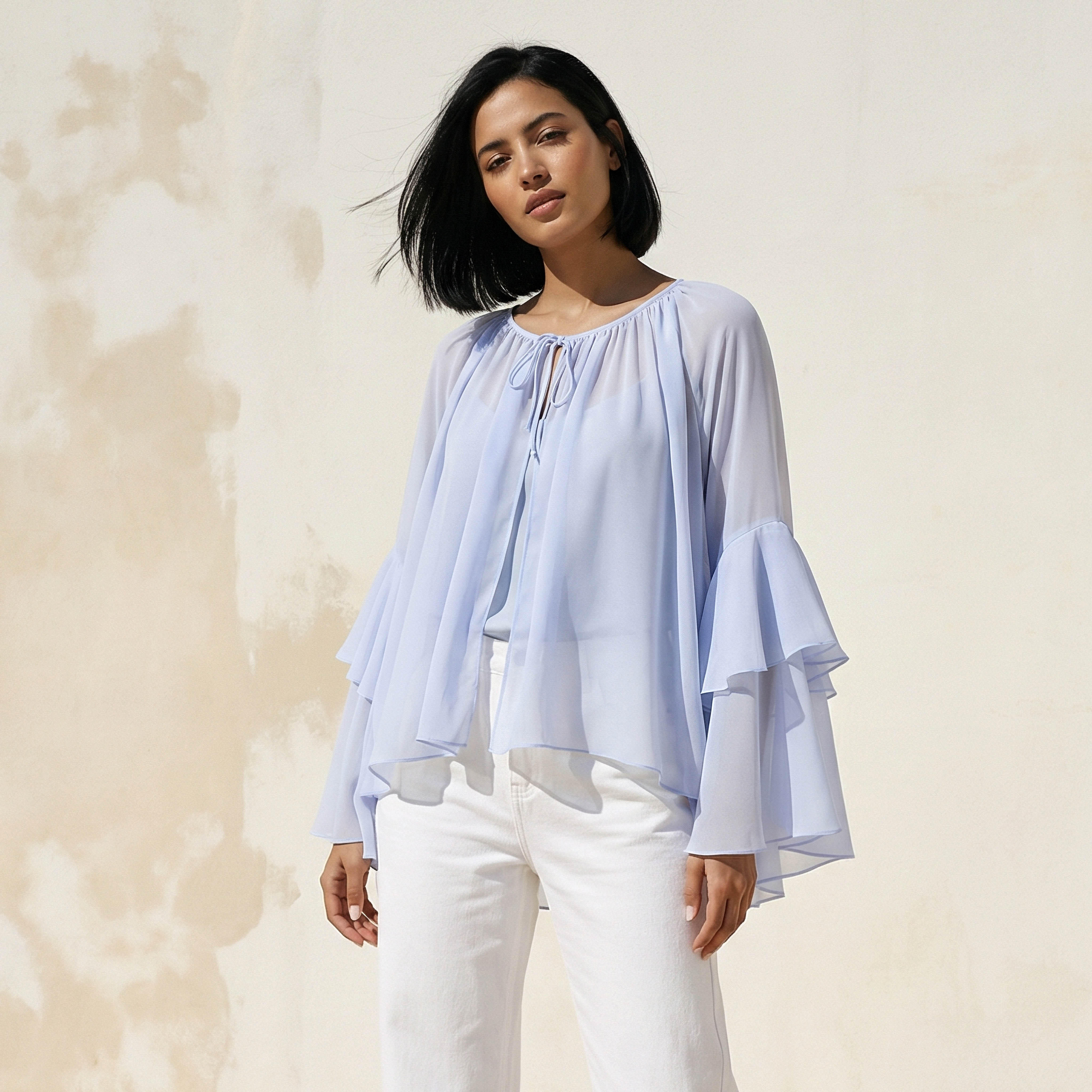 بلوزة كيمونو بأربطة وكشكش من آيكونيك-women-clothing-shirtsandblouses-blouses-image-5