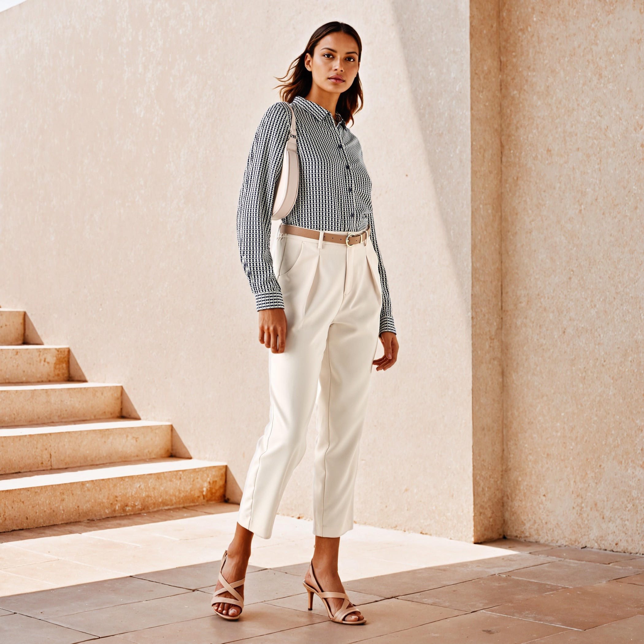 Iconic Regular Fit Belted Pegged Pants with Pockets-women-clothing-bottoms-trousers-image-2