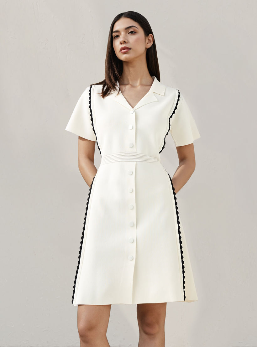 فستان قميص بياقة وقصة مغايرة من آيكونيك-women-clothing-dresses-image-1
