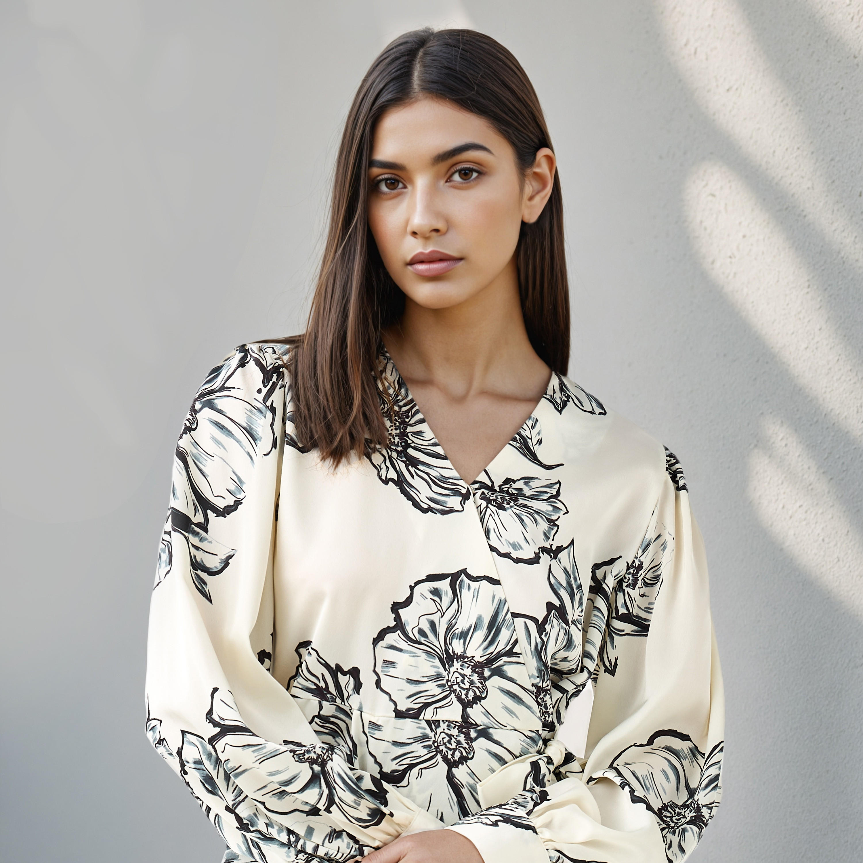 Iconic Relaxed Fit Floral Print Wrap Top-women-clothing-shirtsandblouses-blouses-image-4