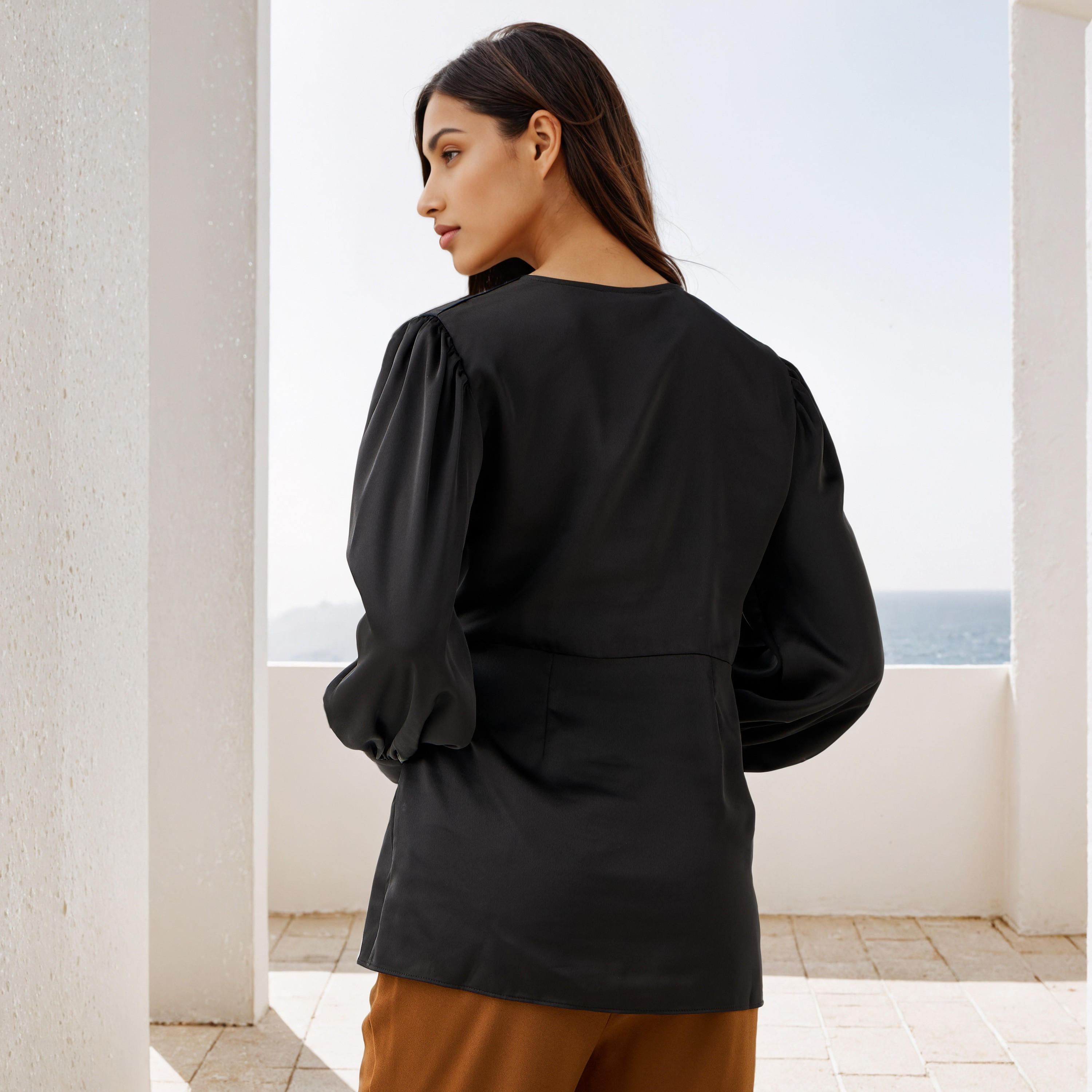 Iconic Relaxed Fit V-Neck Wrap Top-women-clothing-shirtsandblouses-blouses-image-3