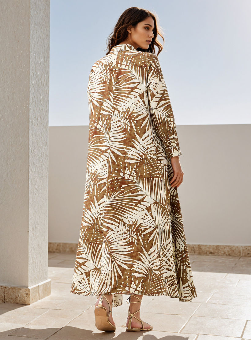 فستان ماكسي بطبعات وياقة عادية من أيكونيك-women-clothing-dresses-image-3