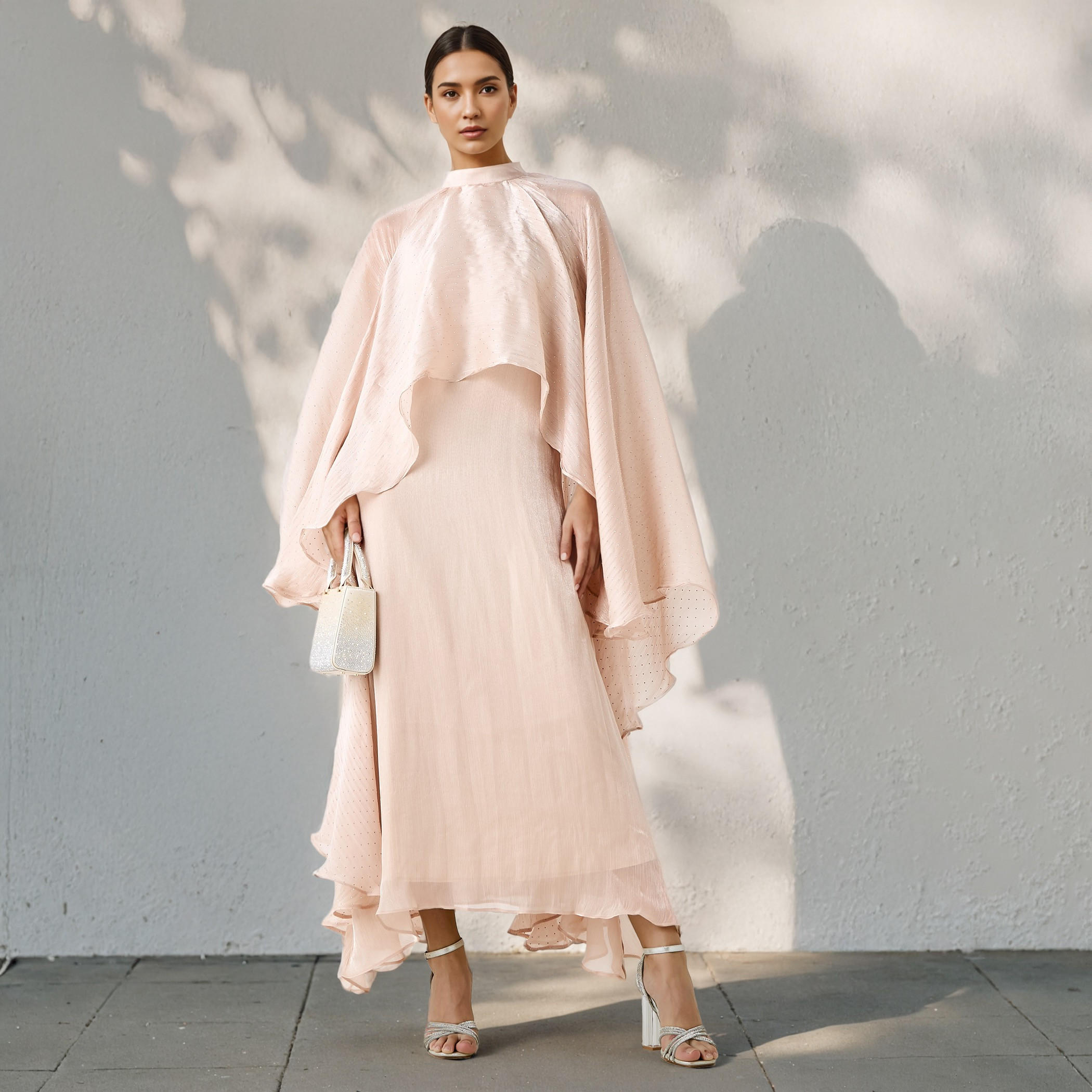 Shop Iconic Embellished Cape Dress Online | Splash UAE