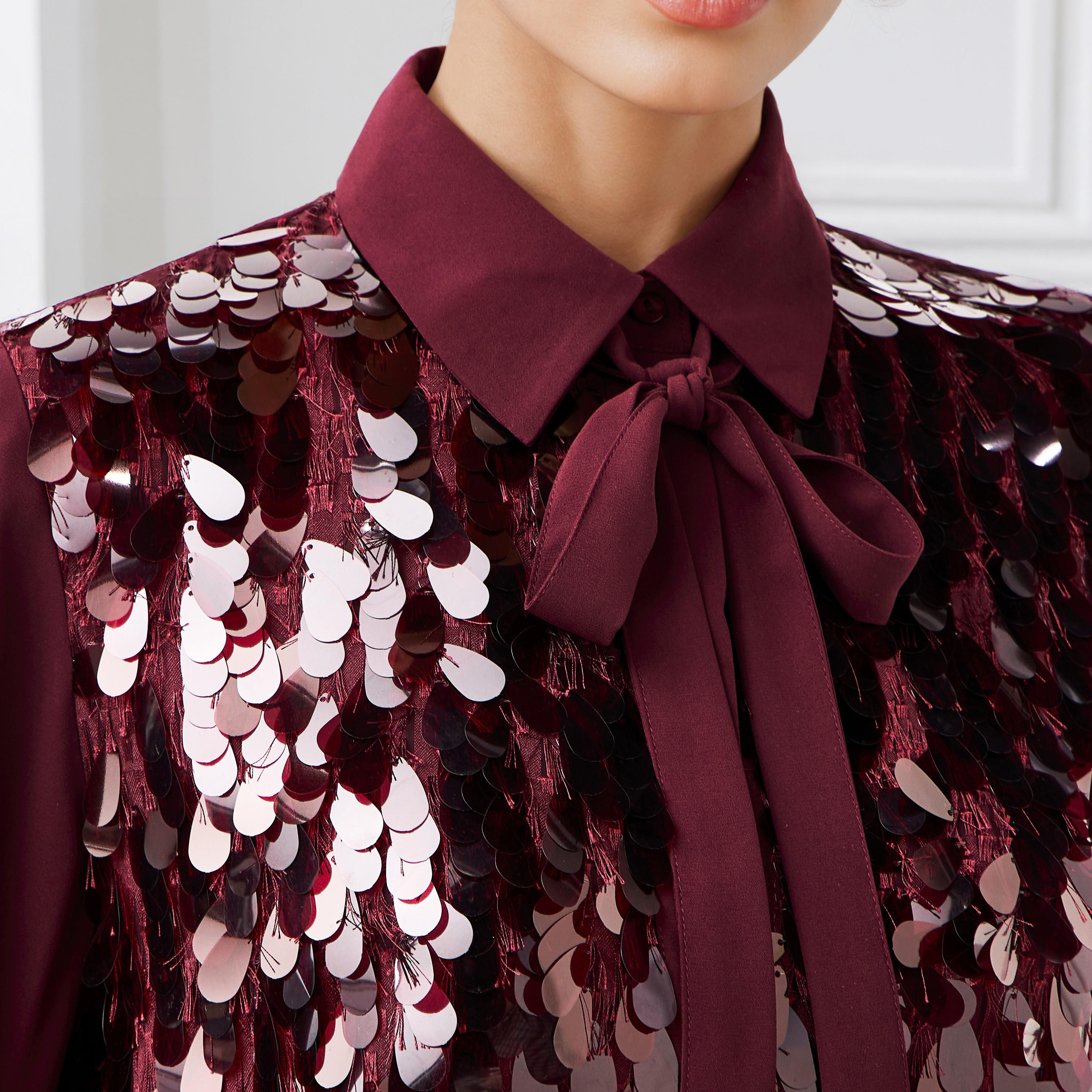 Iconic Regular Fit Pussy Bow Shirt with Sequin Detail-women-clothing-shirtsandblouses-shirts-image-6