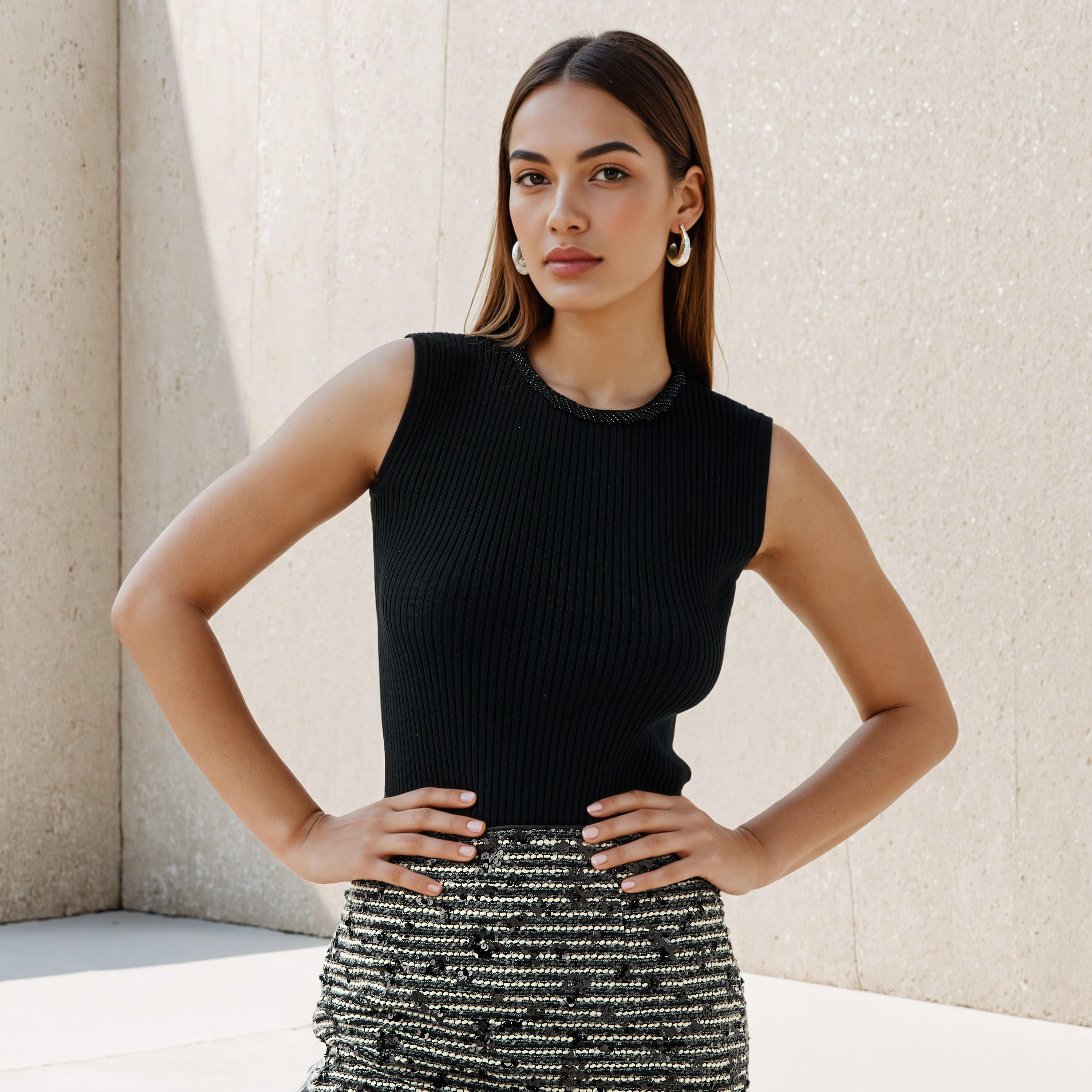 Iconic Ribbed Sleeveless Top-women-clothing-tshirts-image-1