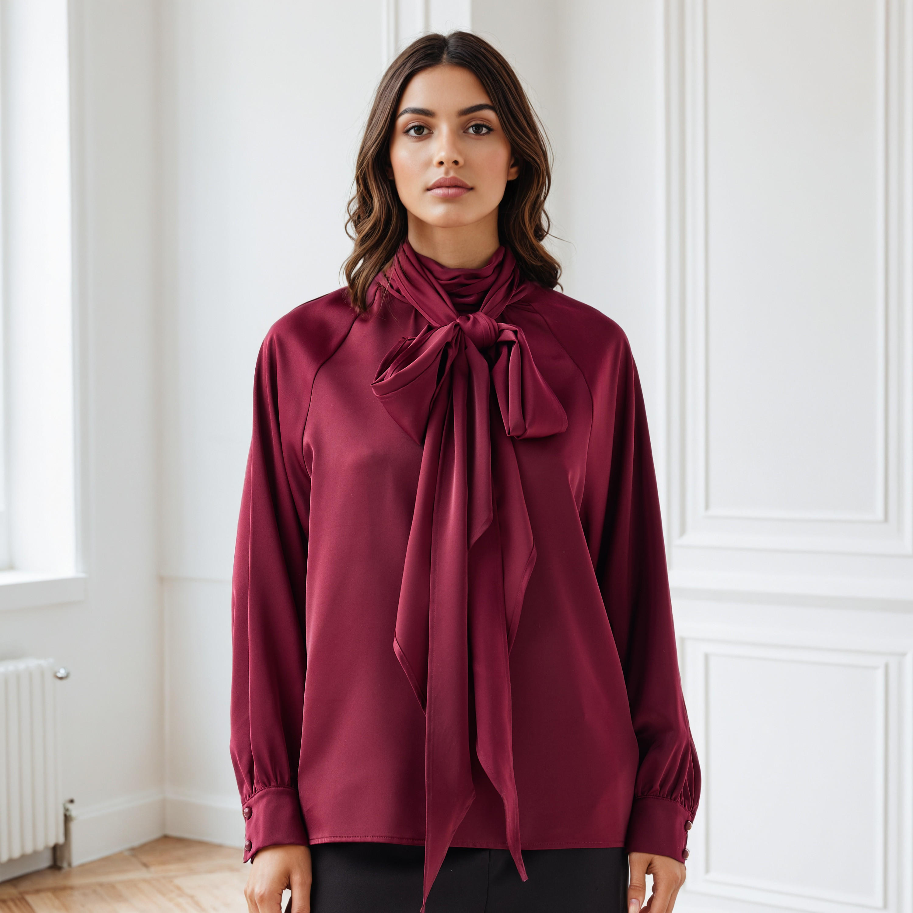 Iconic Regular Fit Pussy Bow Neck Top-women-clothing-shirtsandblouses-blouses-image-3