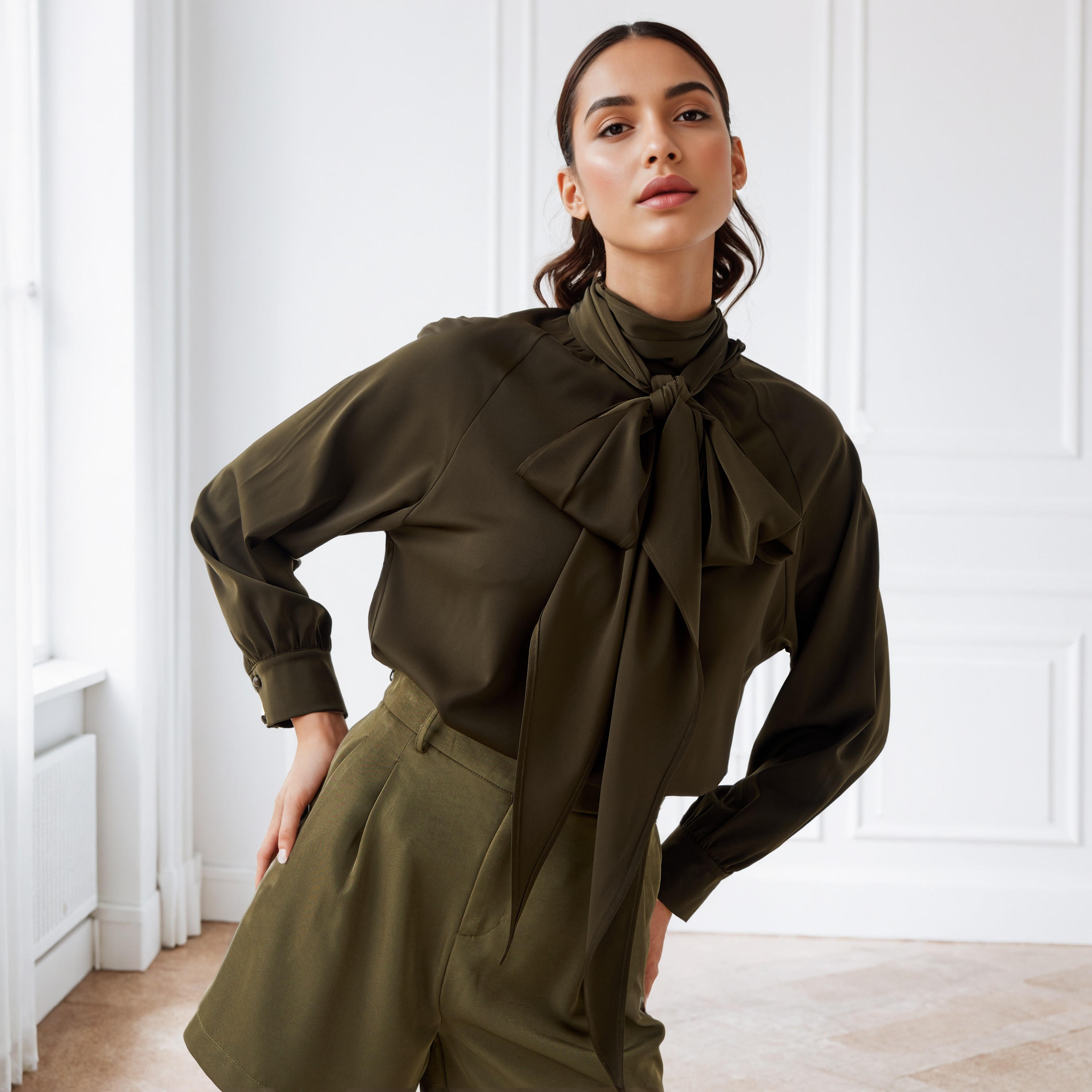 Iconic Regular Fit Pussy Bow Neck Top-women-clothing-shirtsandblouses-blouses-image-1