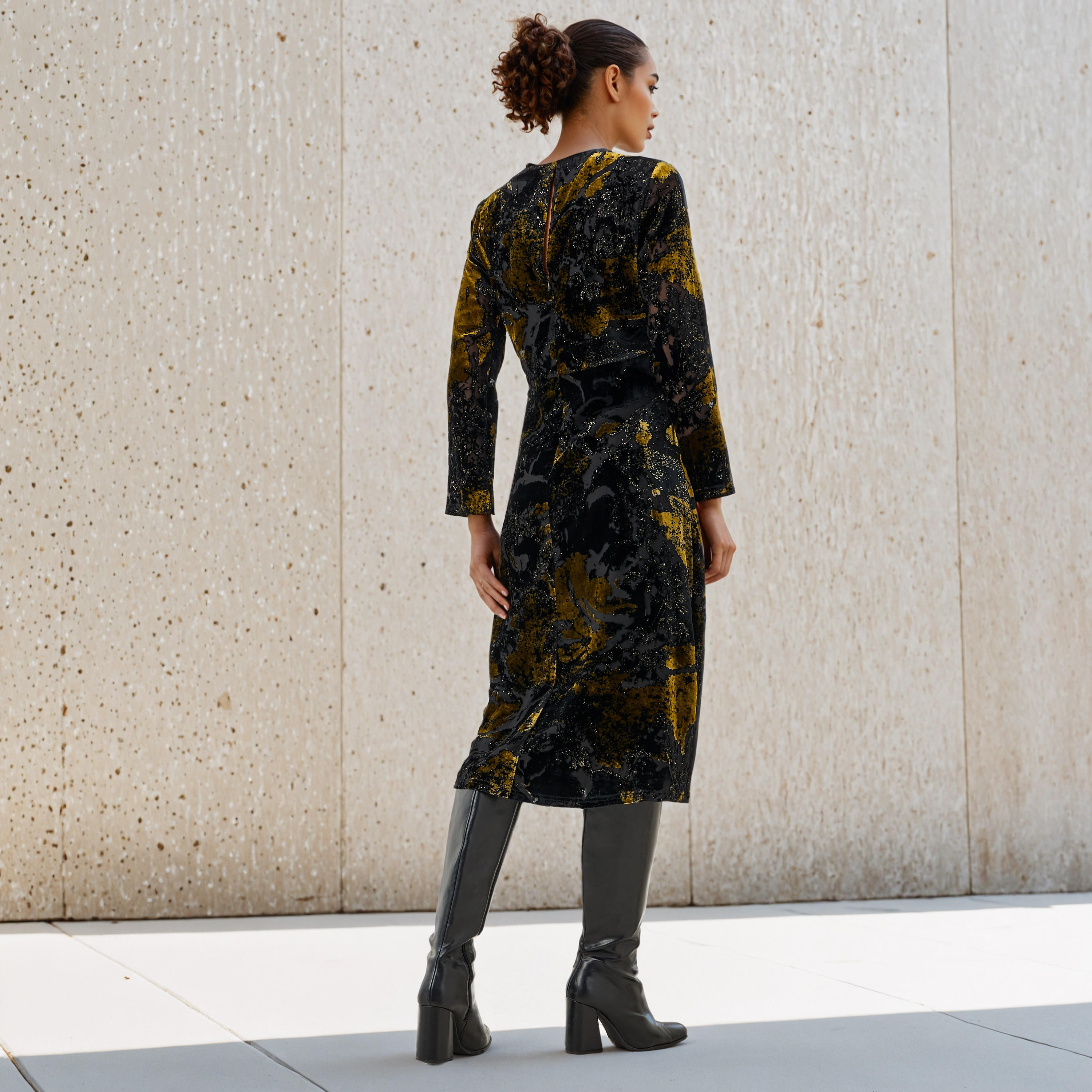 Iconic Burnout Detail Midi Dress-women-clothing-dresses-image-3