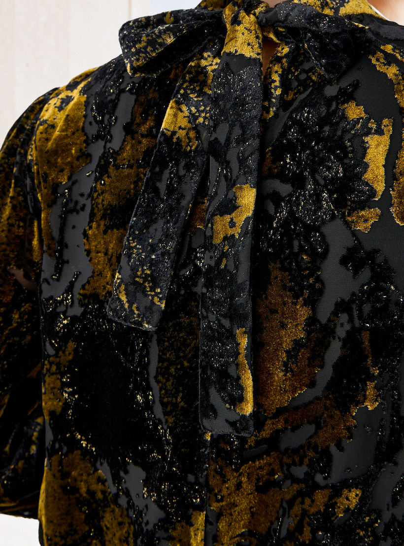 Iconic Burnout Detail Top with Keyhole Neck-women-clothing-shirtsandblouses-blouses-image-4
