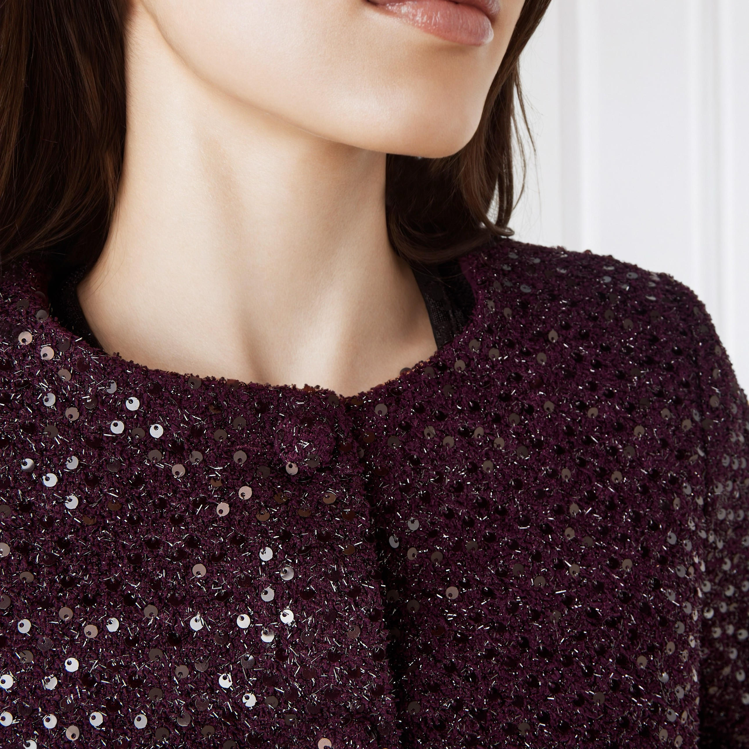 Iconic Sequin Embellished Jacket with Long Sleeves-women-winterwear-coatsandjackets-jackets-image-3