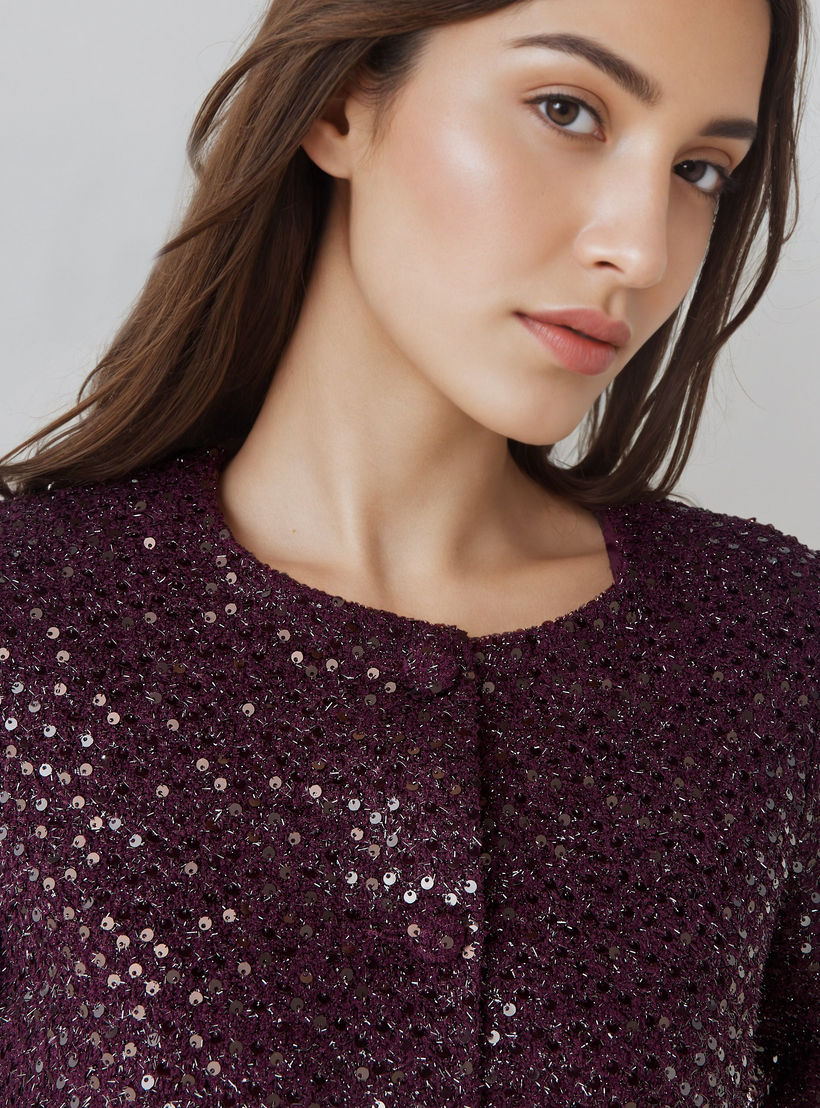 جاكيت مزين بالترتر بأكمام طويلة من آيكونيك-women-winterwear-coatsandjackets-jackets-image-5
