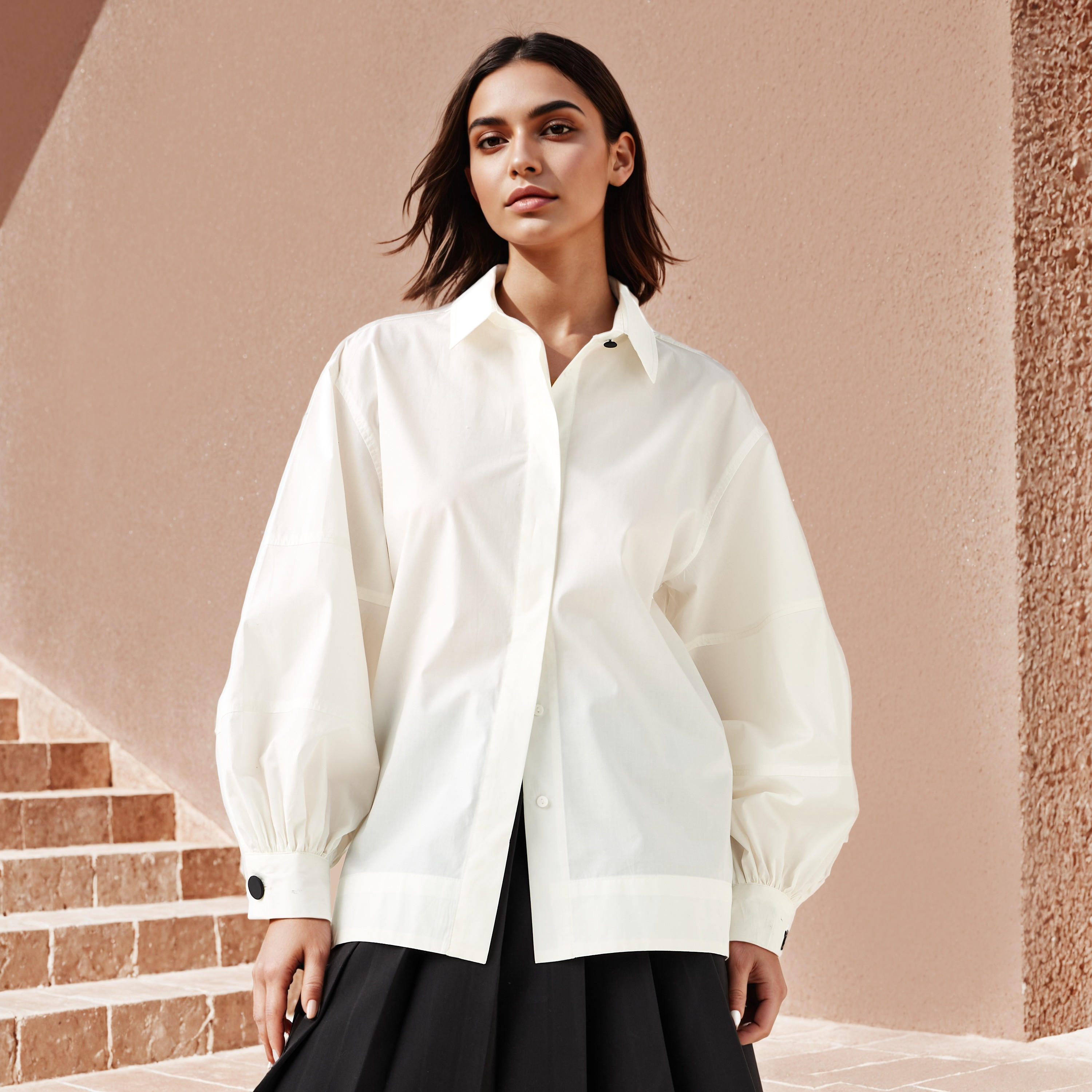 Iconic Regular Fit Collared Poplin Cotton Shirt-women-clothing-shirtsandblouses-shirts-image-3