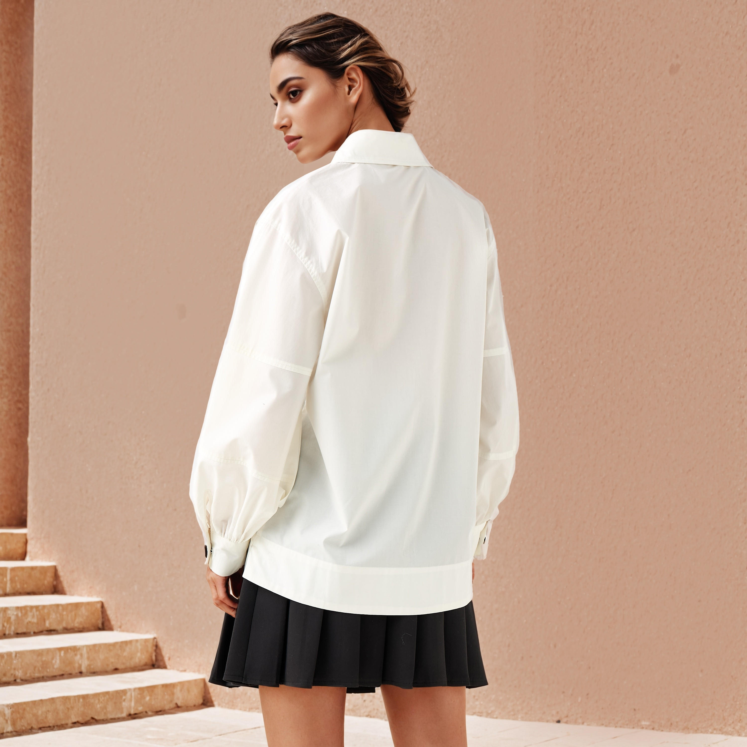 Iconic Regular Fit Collared Poplin Cotton Shirt-women-clothing-shirtsandblouses-shirts-image-4