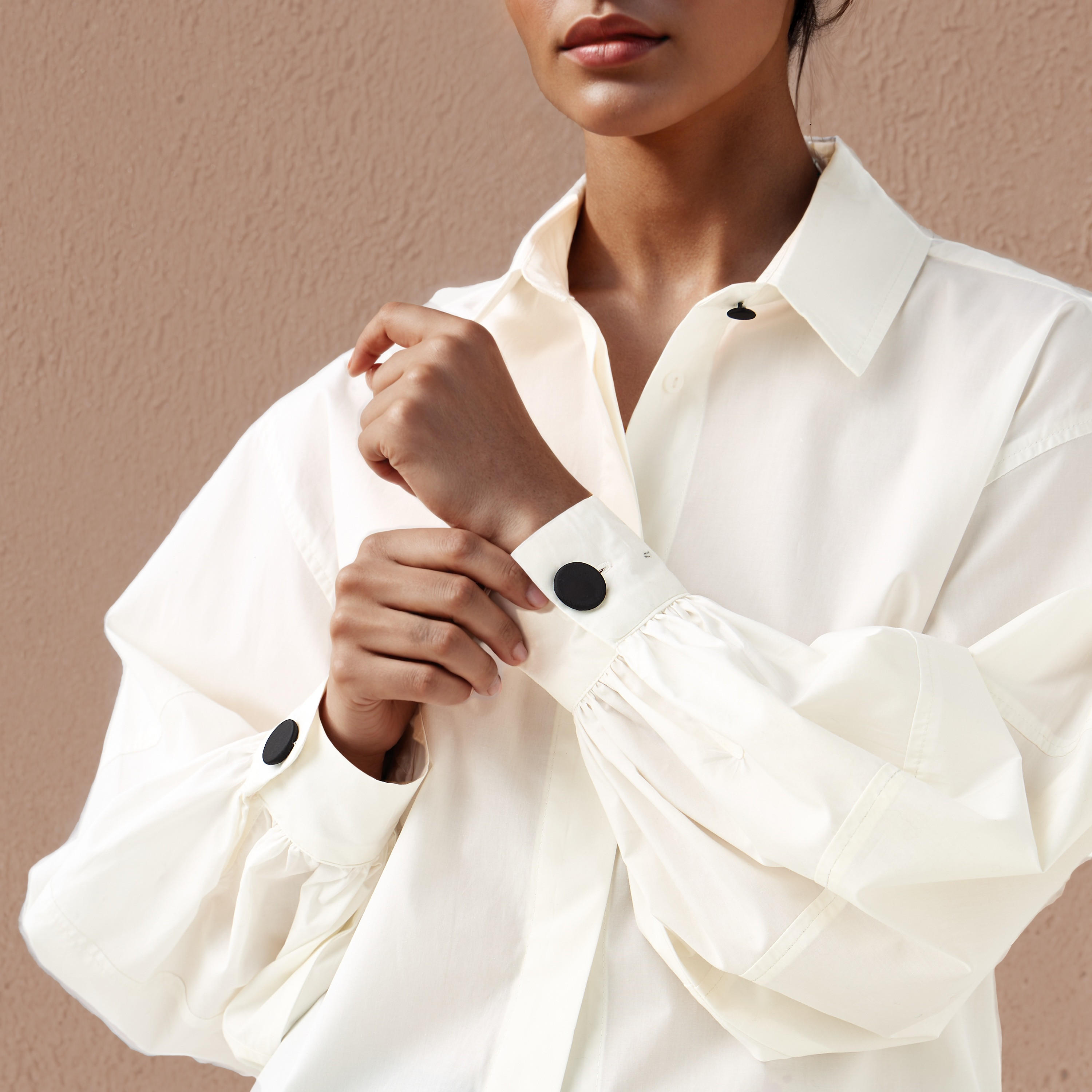 Iconic Regular Fit Collared Poplin Cotton Shirt-women-clothing-shirtsandblouses-shirts-image-5