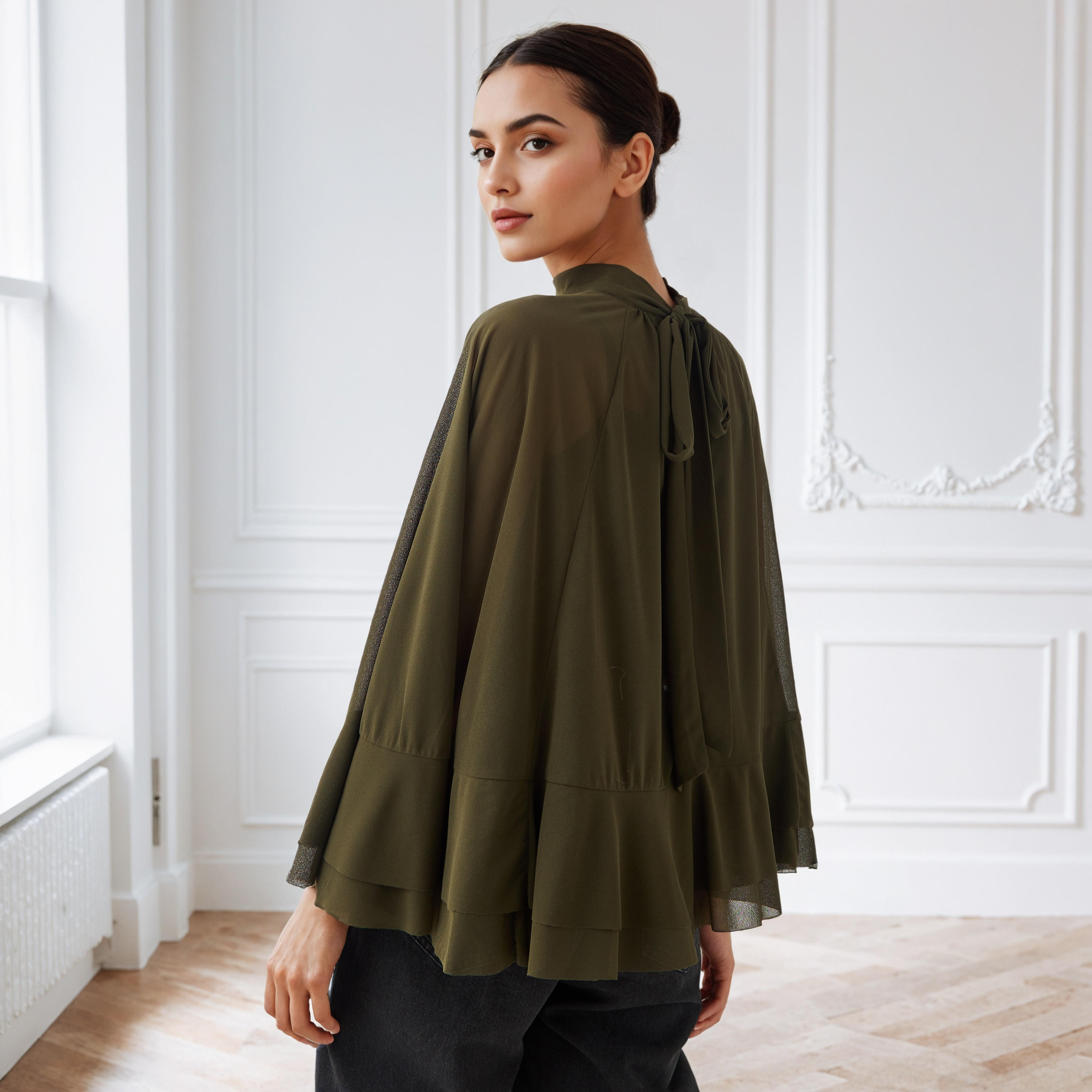 Iconic Ruffle Accent Cape Top-women-clothing-shirtsandblouses-blouses-image-3