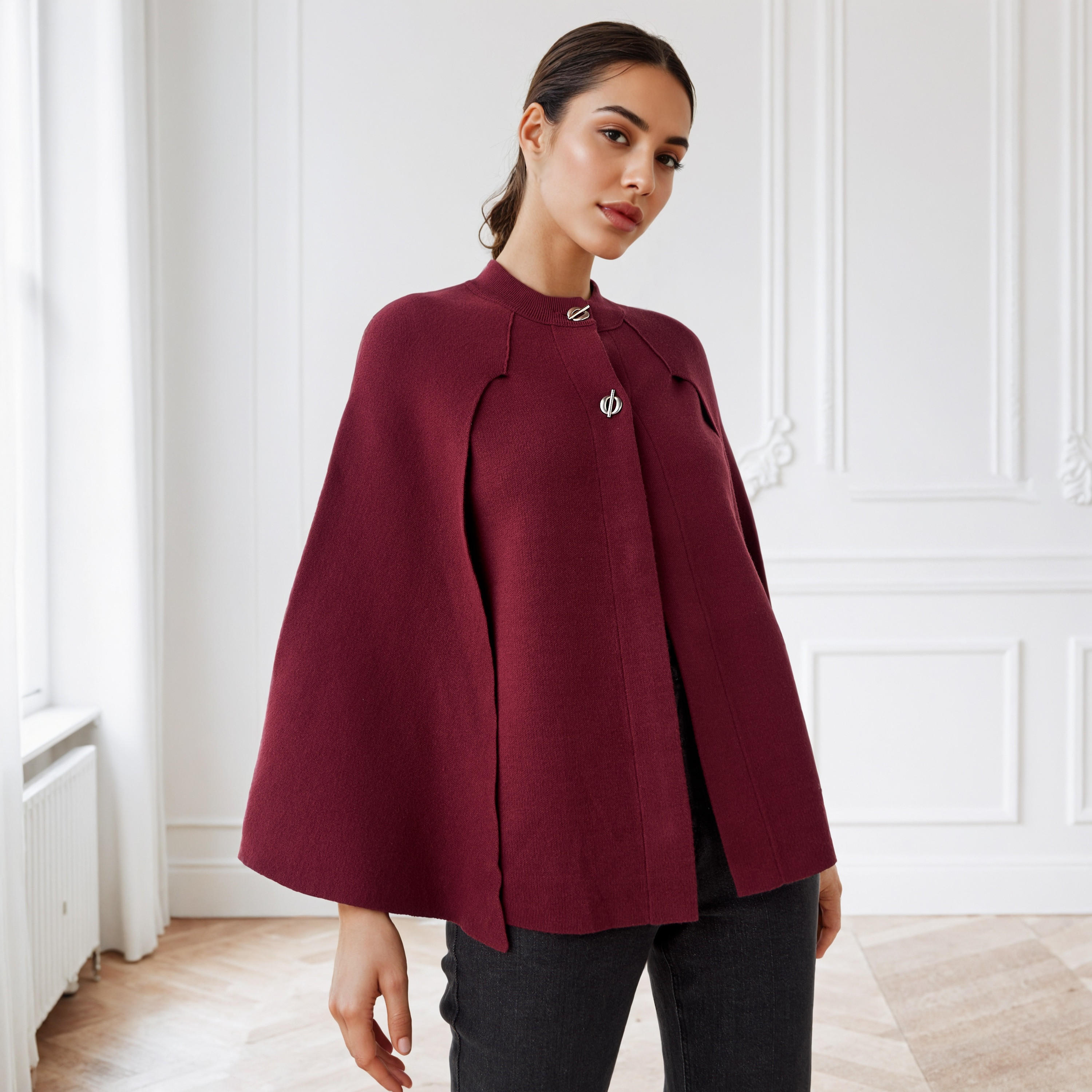 Iconic Relaxed Fit Cape Top-women-winterwear-cardigansandjumpers-cardigans-image-1