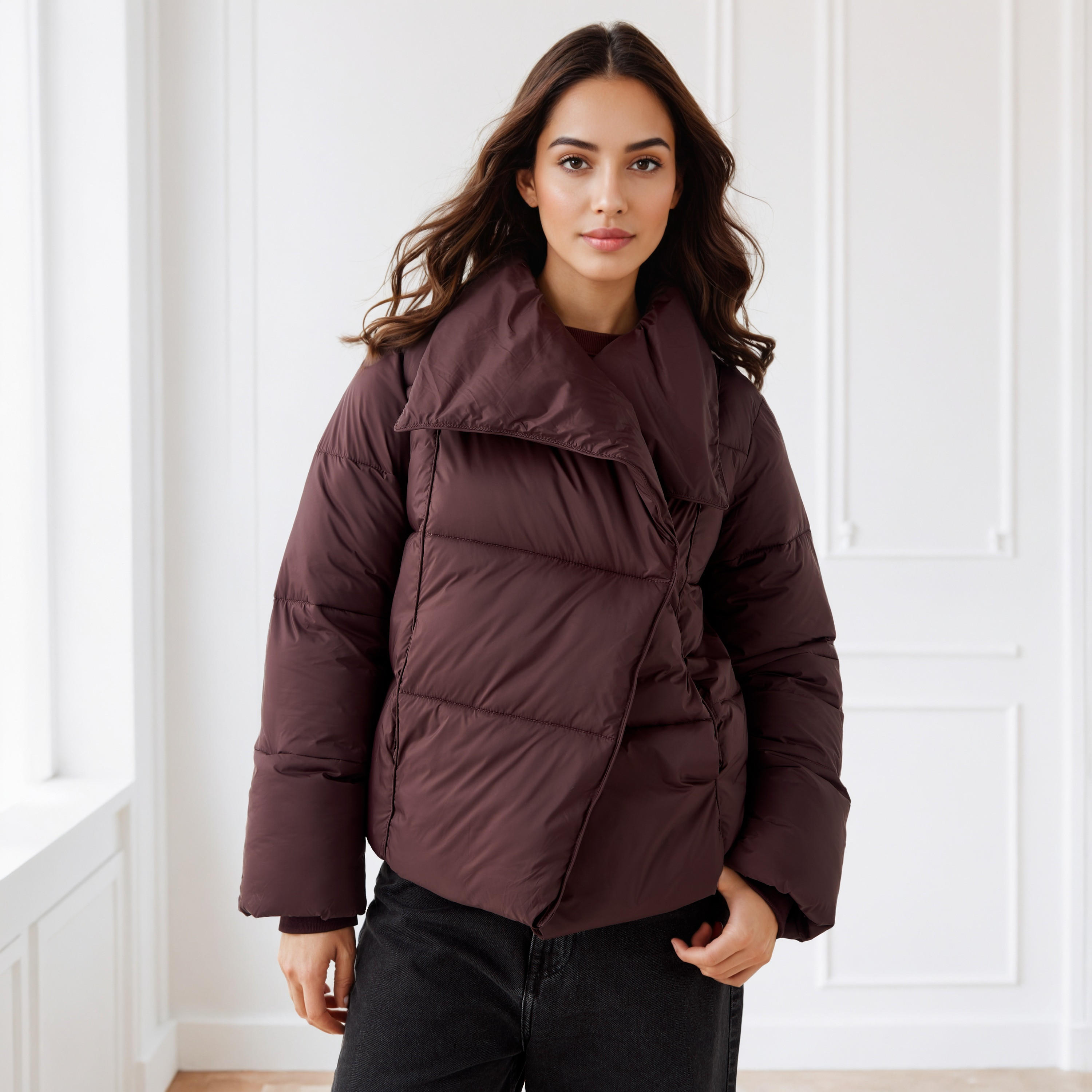 Iconic Quilted Puffer Jacket with Pockets-women-winterwear-coatsandjackets-jackets-image-1