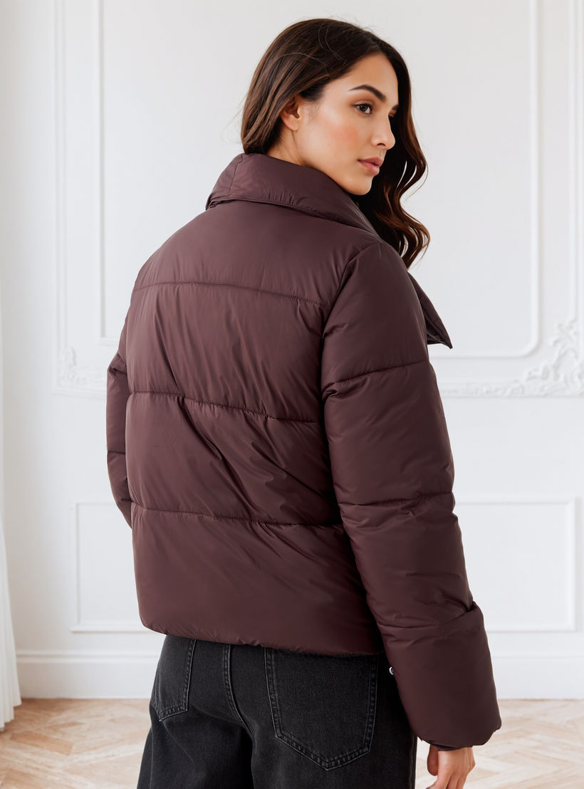 جاكيت منفوخ مبطن بجيوب من أيكونيك-women-winterwear-coatsandjackets-jackets-image-3