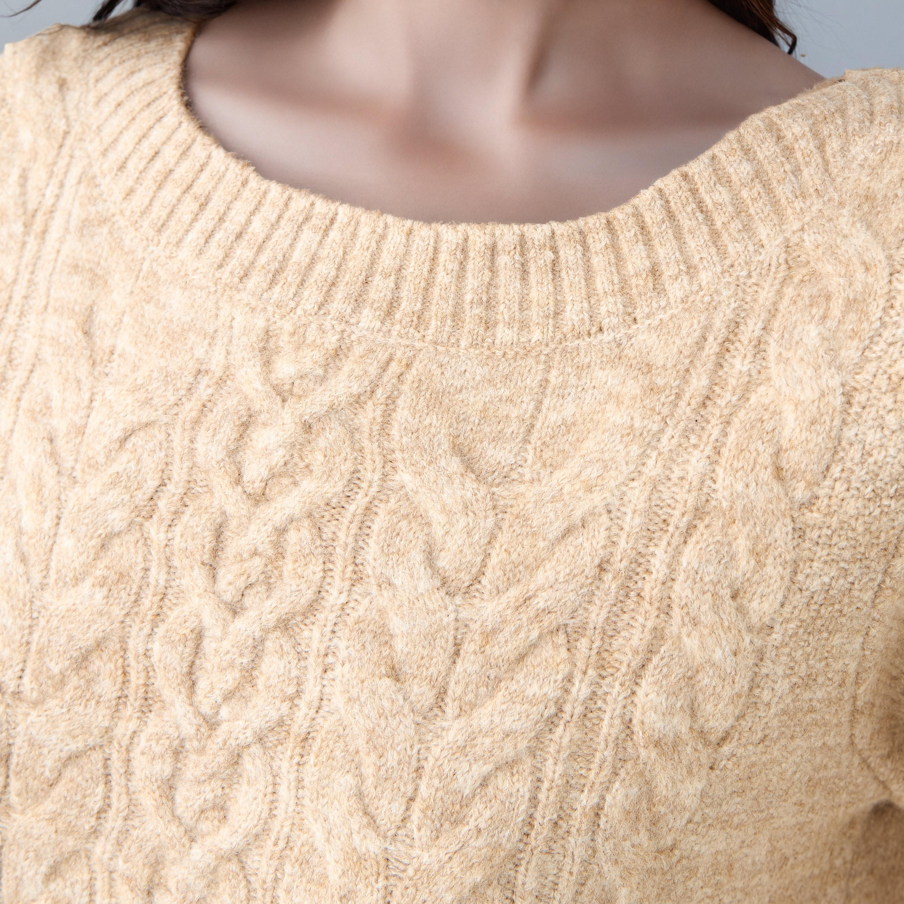 Iconic Regular Fit Cable Knit Crew Neck Sweater-women-clothing-cardigansandjumpers-jumpers-image-5