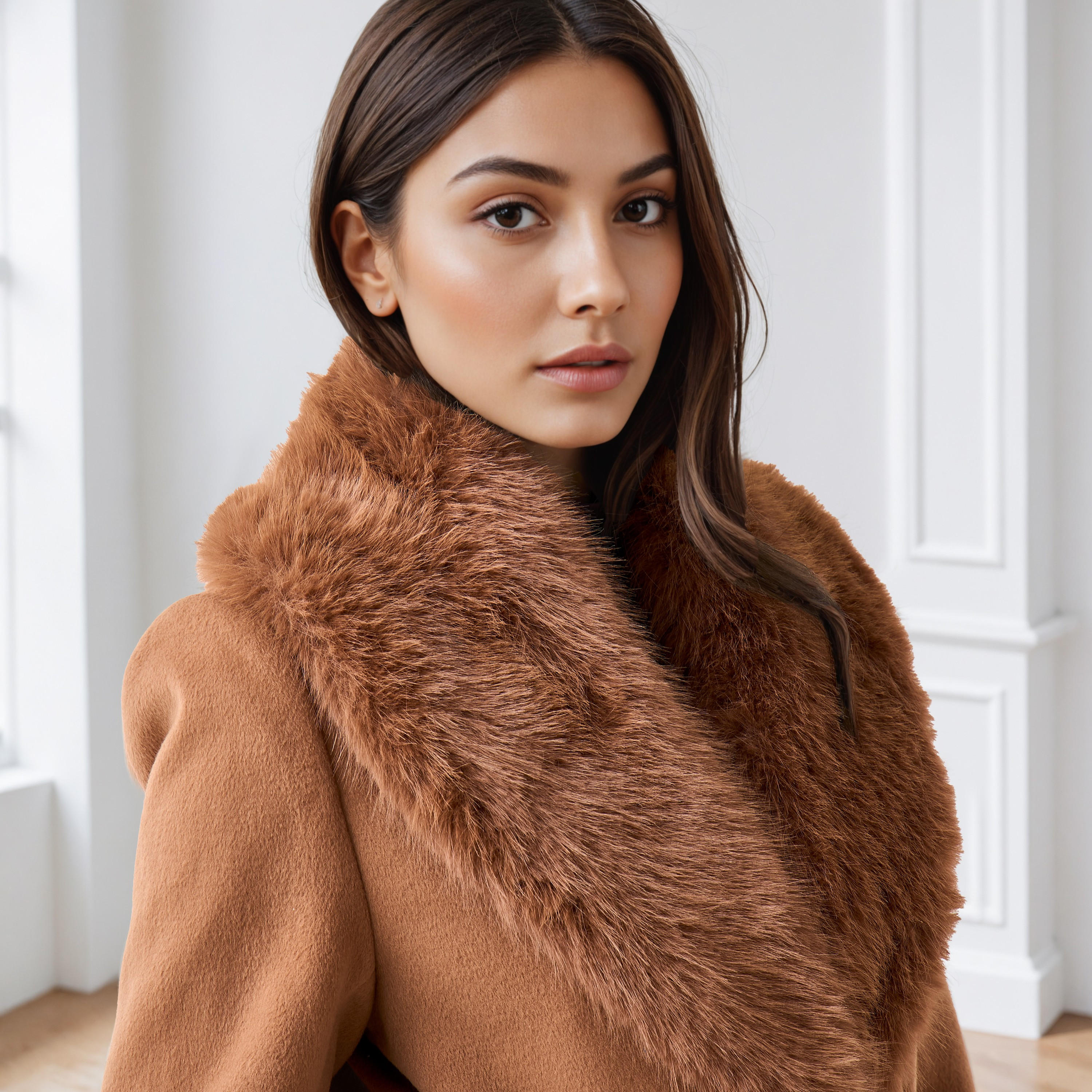 Iconic Regular Trench Coat with Detachable Faux Fur Collar-women-clothing-coatsandjackets-coats-image-4