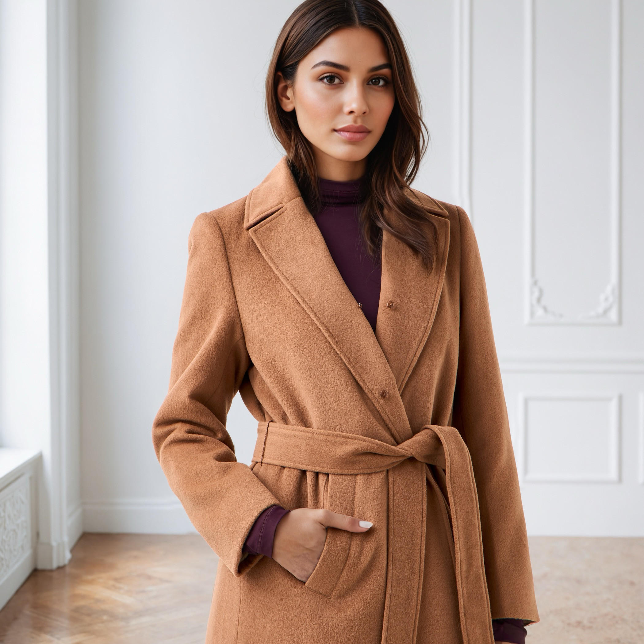 Iconic Regular Trench Coat with Detachable Faux Fur Collar-women-clothing-coatsandjackets-coats-image-5