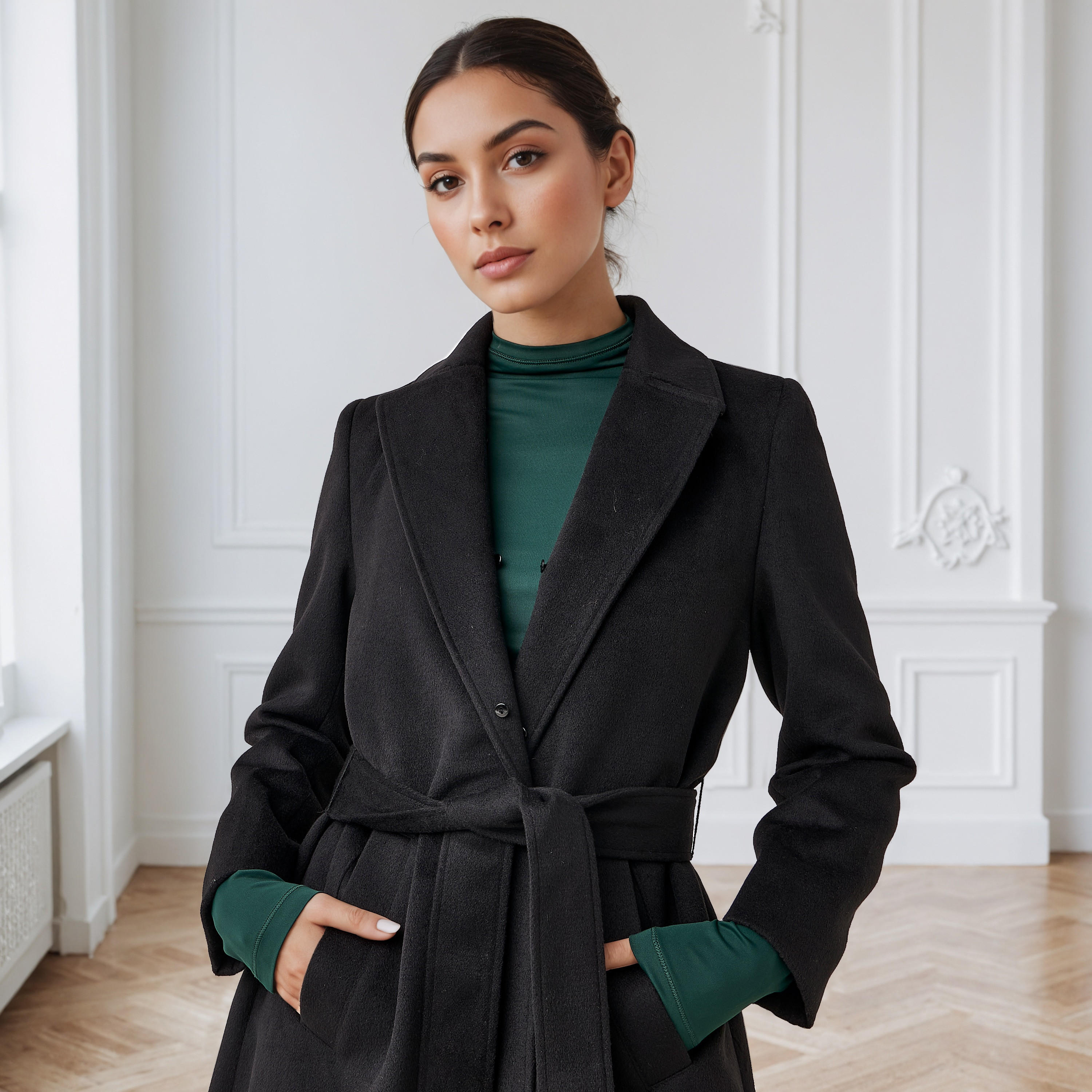 معطف ترنش عادي بياقة فرو صناعي قابلة للإزالة من آيكونيك-women-clothing-coatsandjackets-coats-image-5