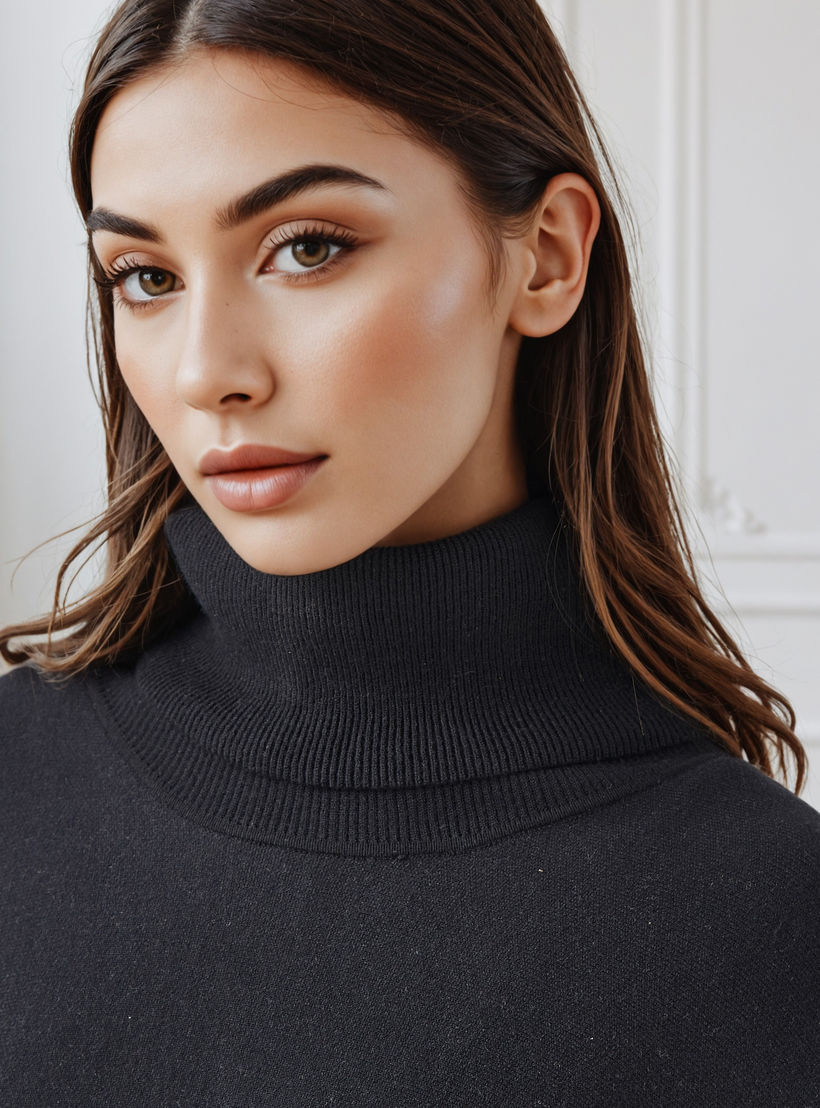 Iconic Colourblock High Neck Poncho-women-winterwear-cardigansandjumpers-cardigans-image-4