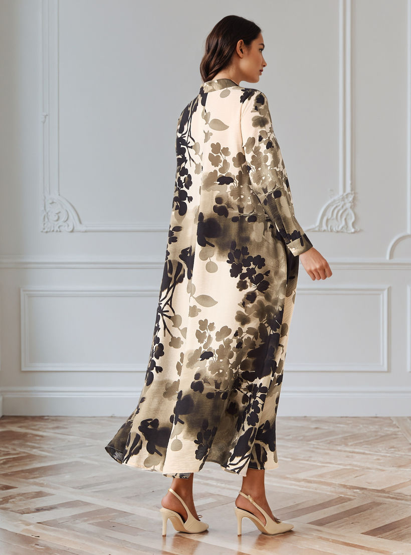 Iconic Floral Print Collared Trapeze Dress-women-clothing-dresses-image-4