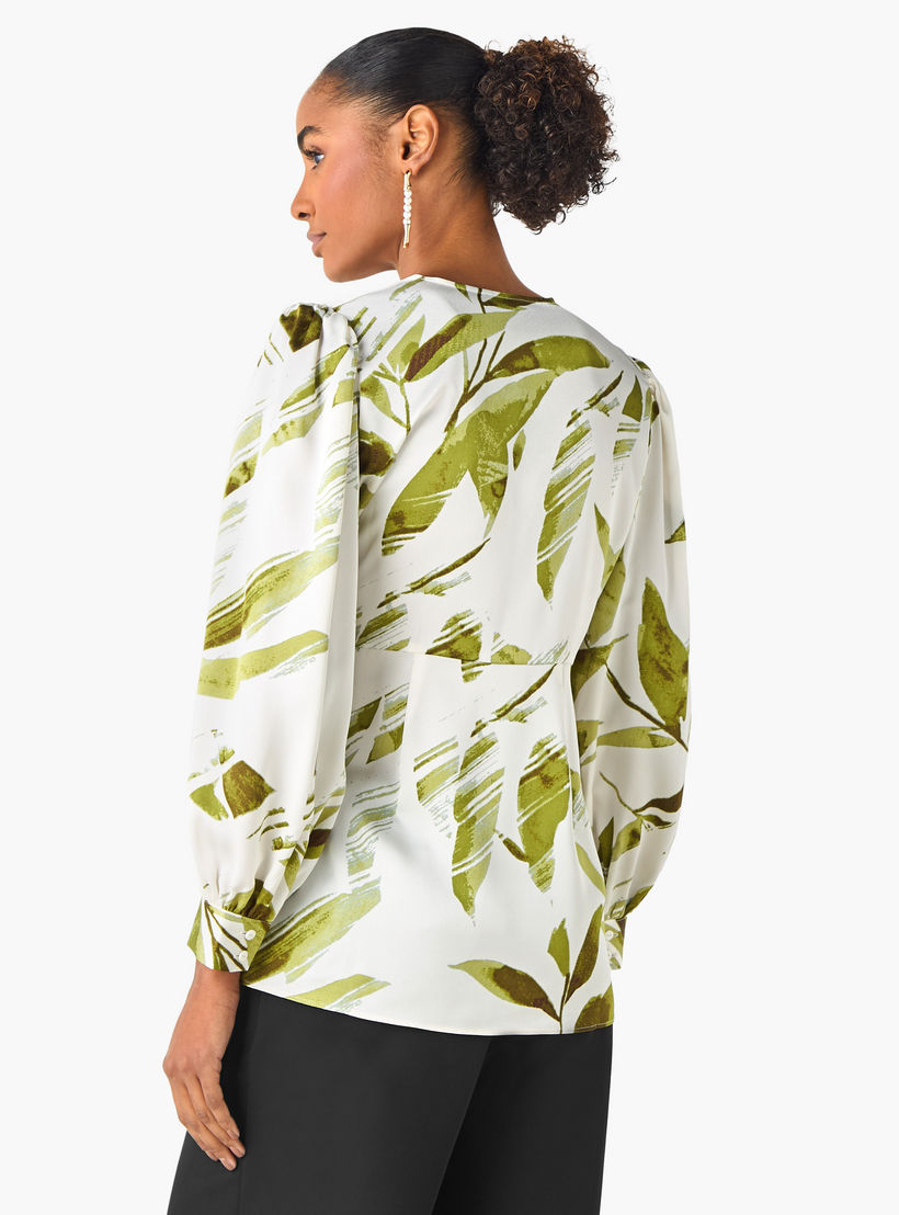 Iconic Relaxed Fit Polyester Wrap Top with Tie-Ups-women-clothing-shirtsandblouses-blouses-image-3