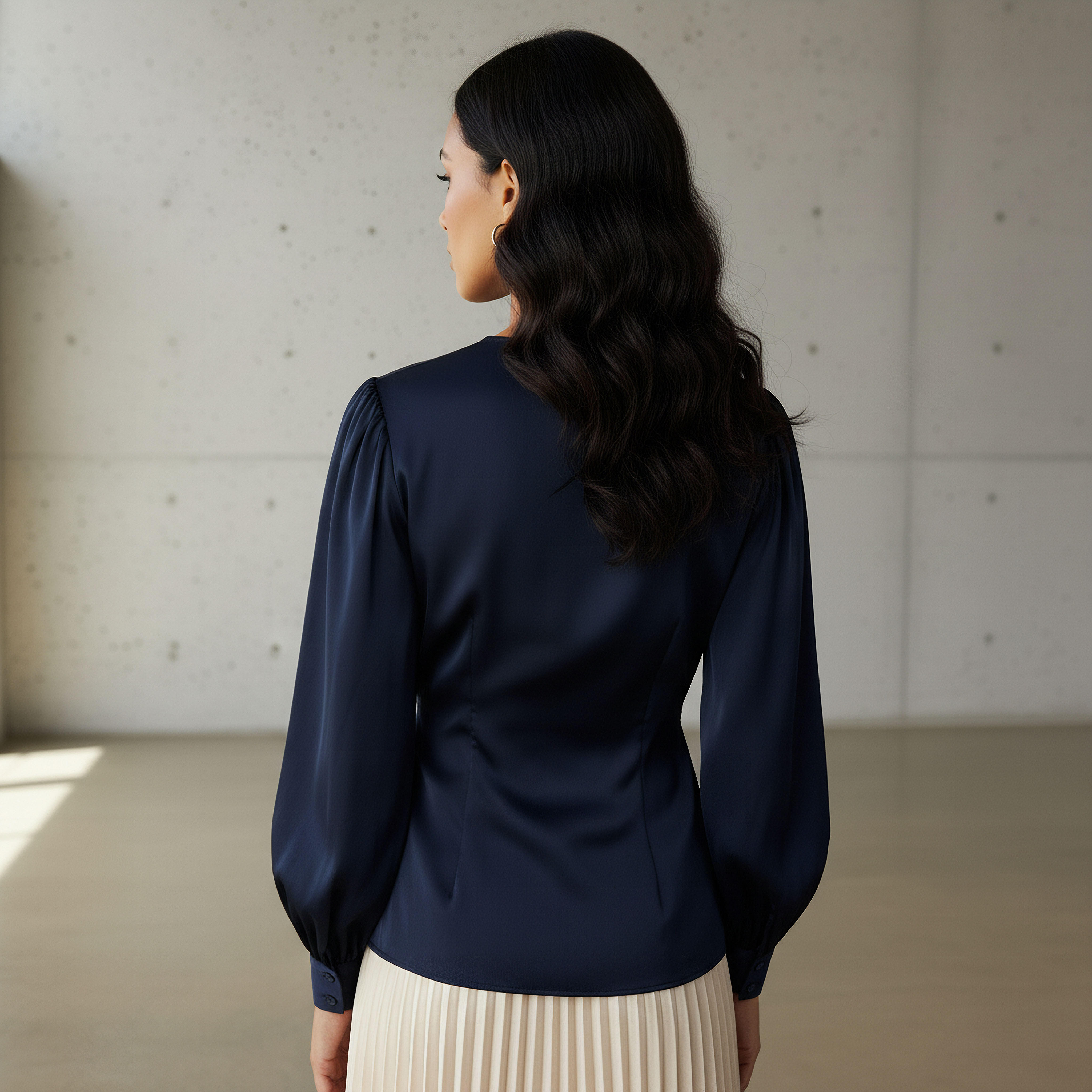 Iconic Relaxed Fit Polyester Wrap Top with Tie-Ups-women-clothing-shirtsandblouses-blouses-image-3