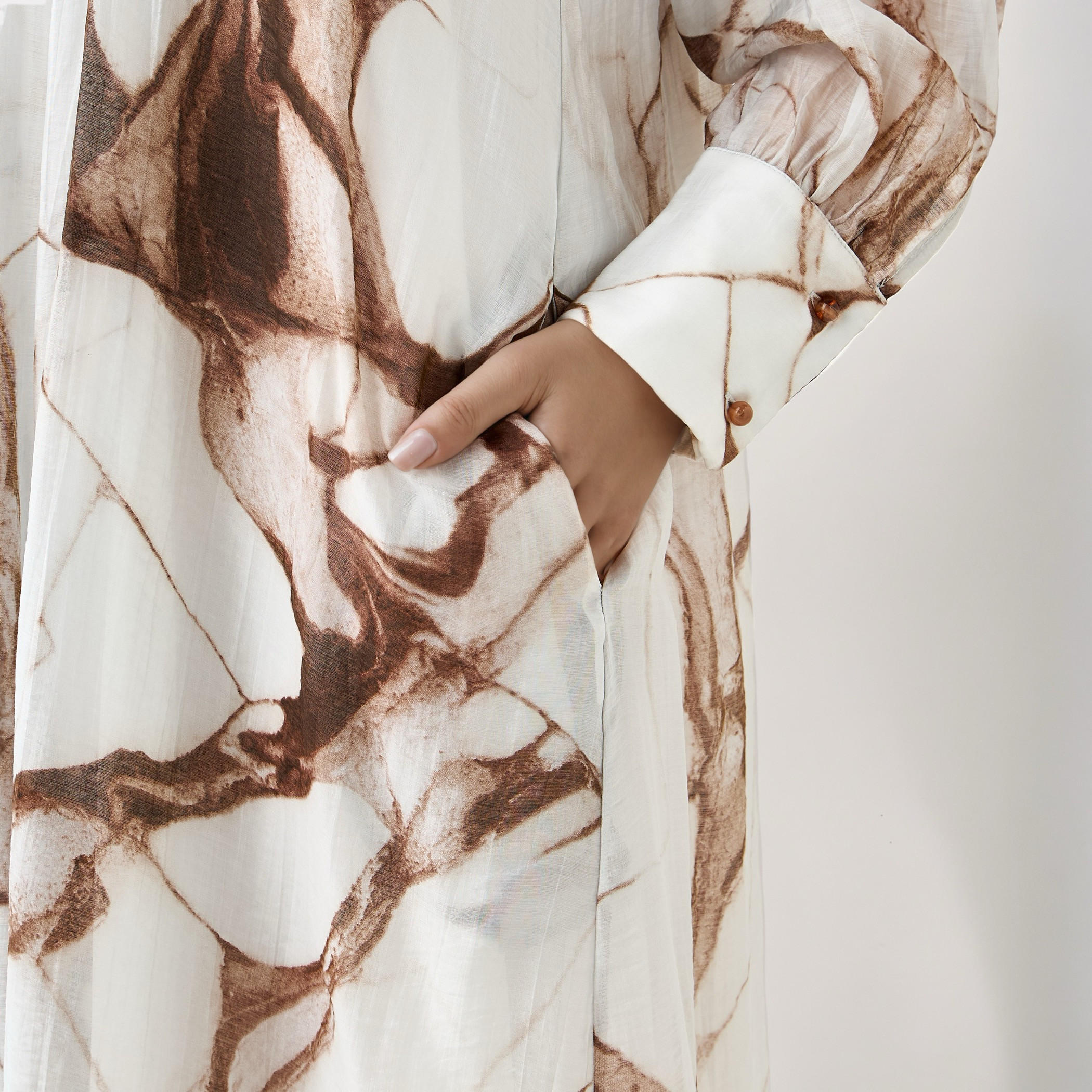 Iconic Marble Print Midi Dress with Pockets-women-clothing-dresses-image-5