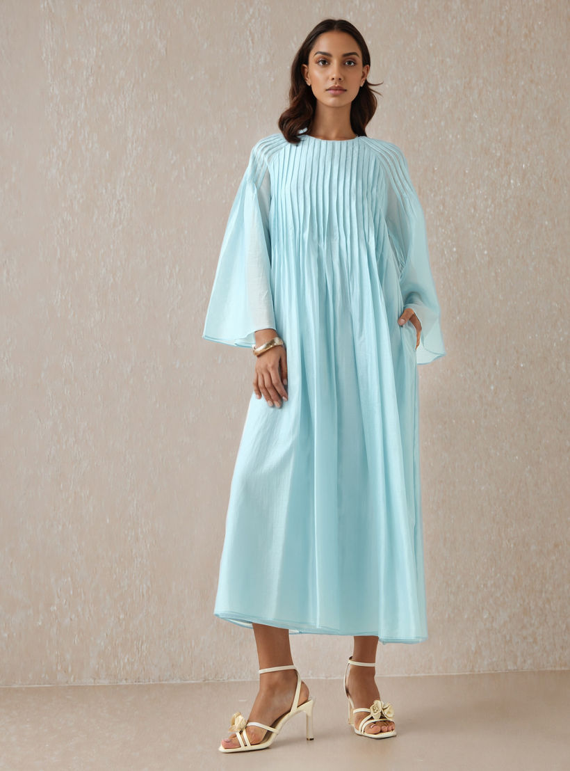 Iconic Pintuck Maxi Dress with Pocket-women-clothing-dresses-image-1