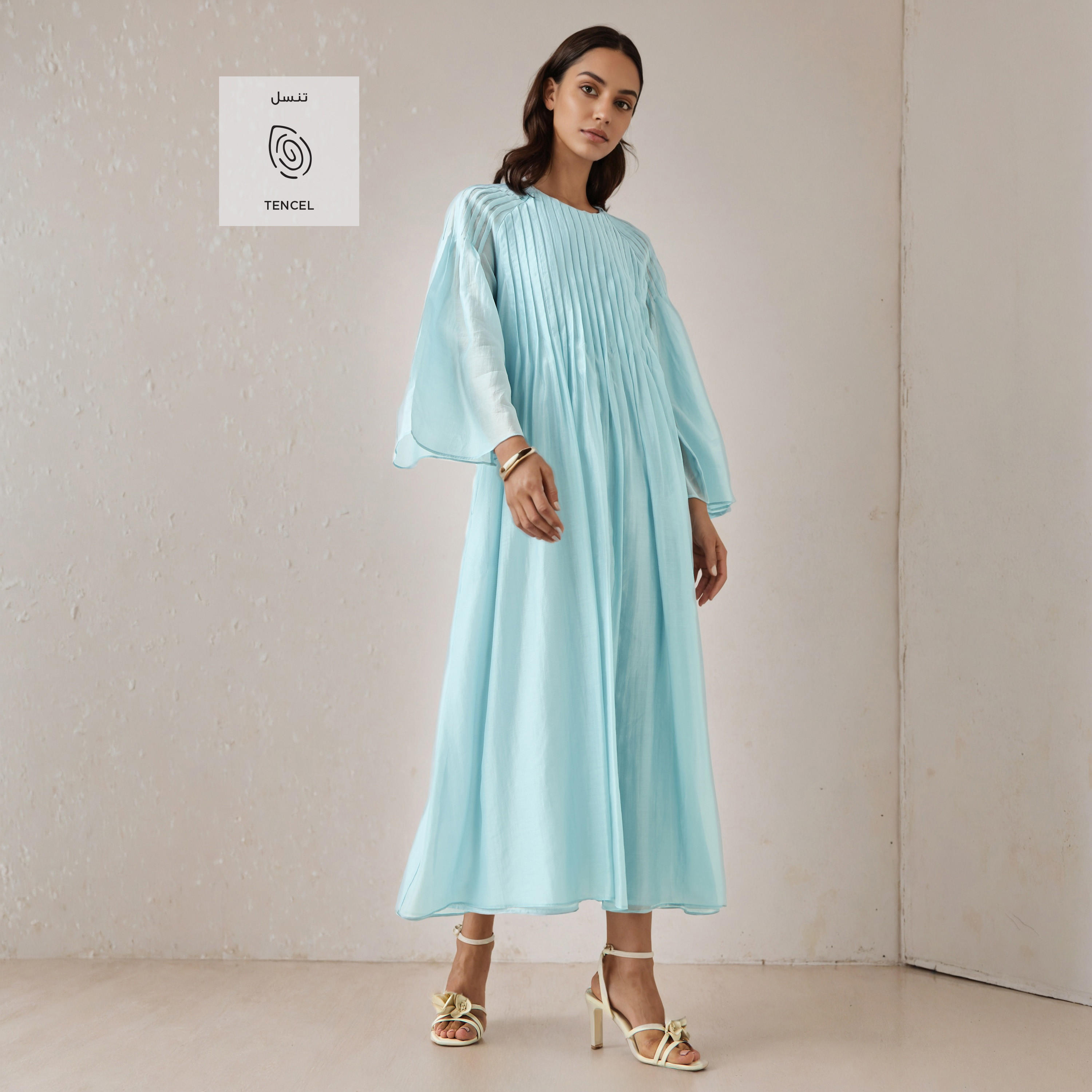 Iconic Pintuck Maxi Dress with Pocket-women-clothing-dresses-image-2