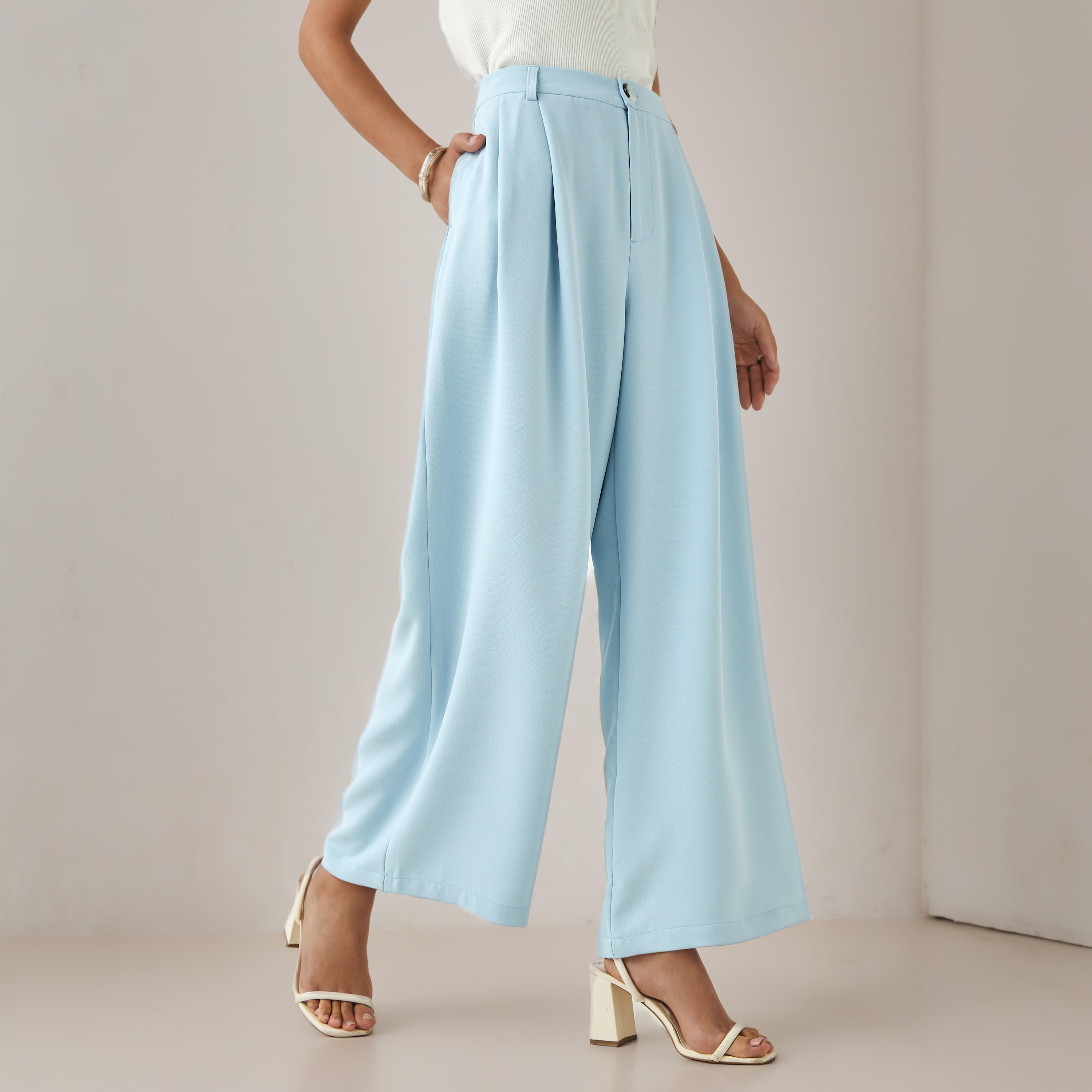 Iconic Pleated Wide-Leg Trousers-women-clothing-bottoms-trousers-image-1
