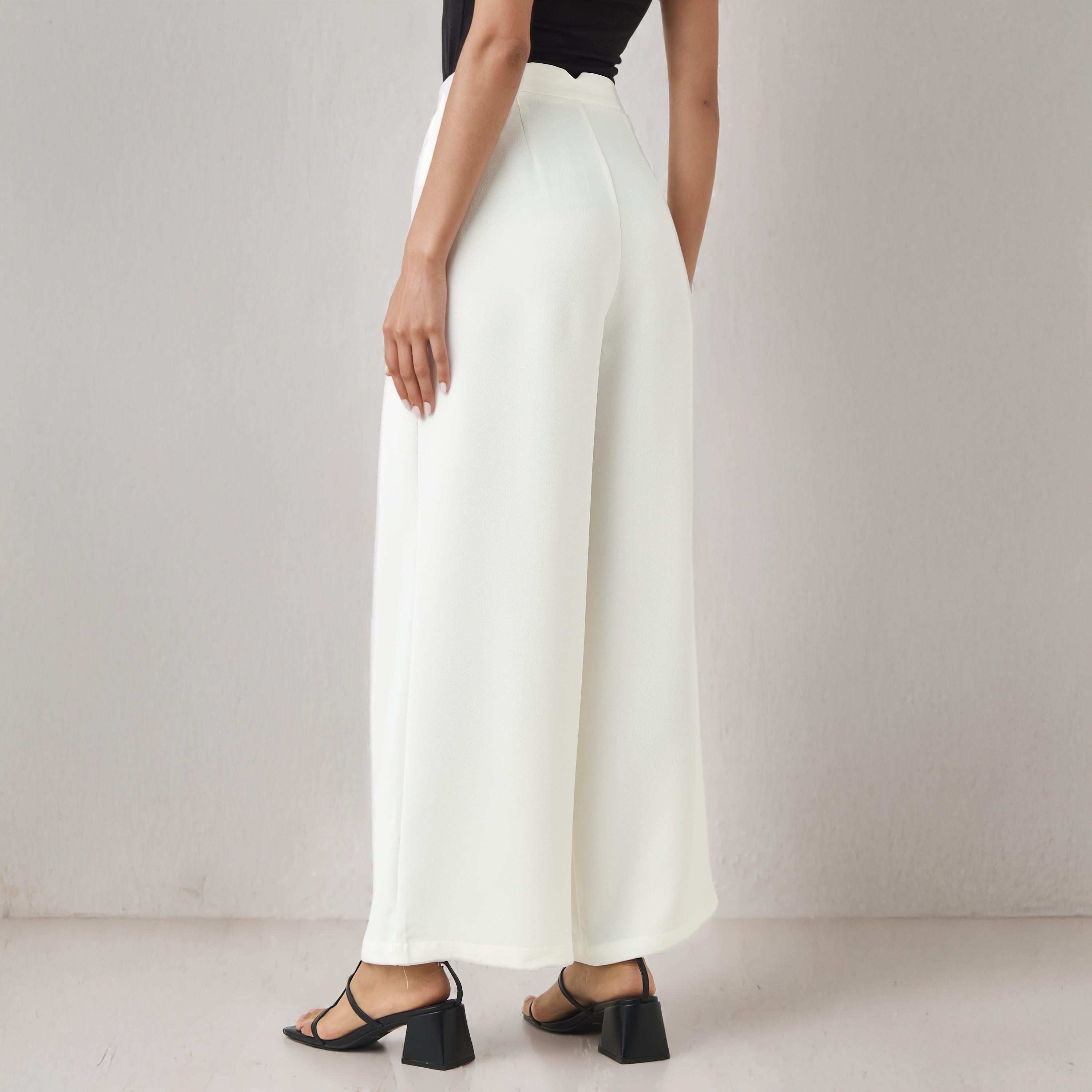 بنطلون بكسرات وساق واسعة من آيكونيك-women-clothing-bottoms-trousers-image-3
