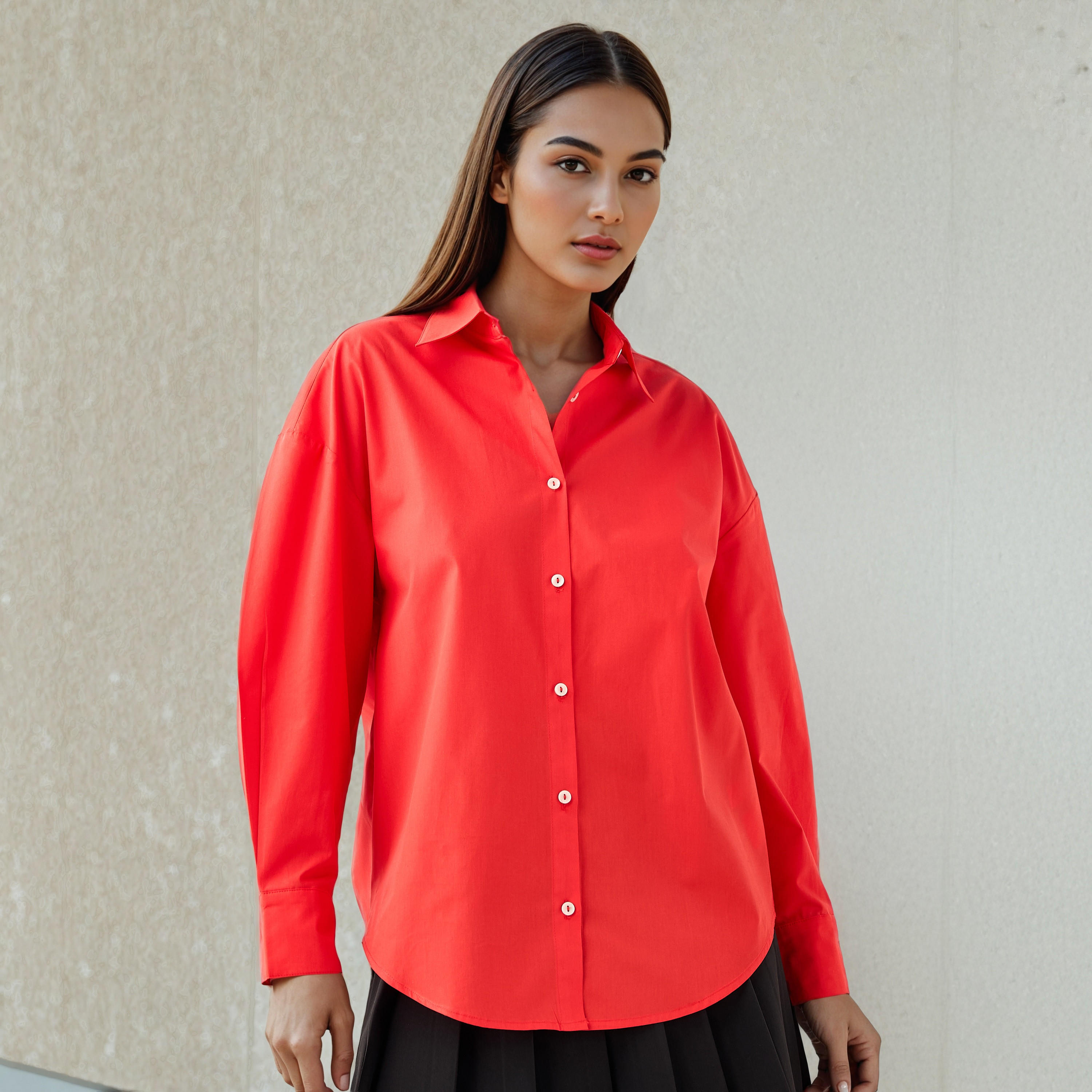 قميص قطن بتزيينات مفرغة من آيكونيك-women-clothing-shirtsandblouses-shirts-image-2