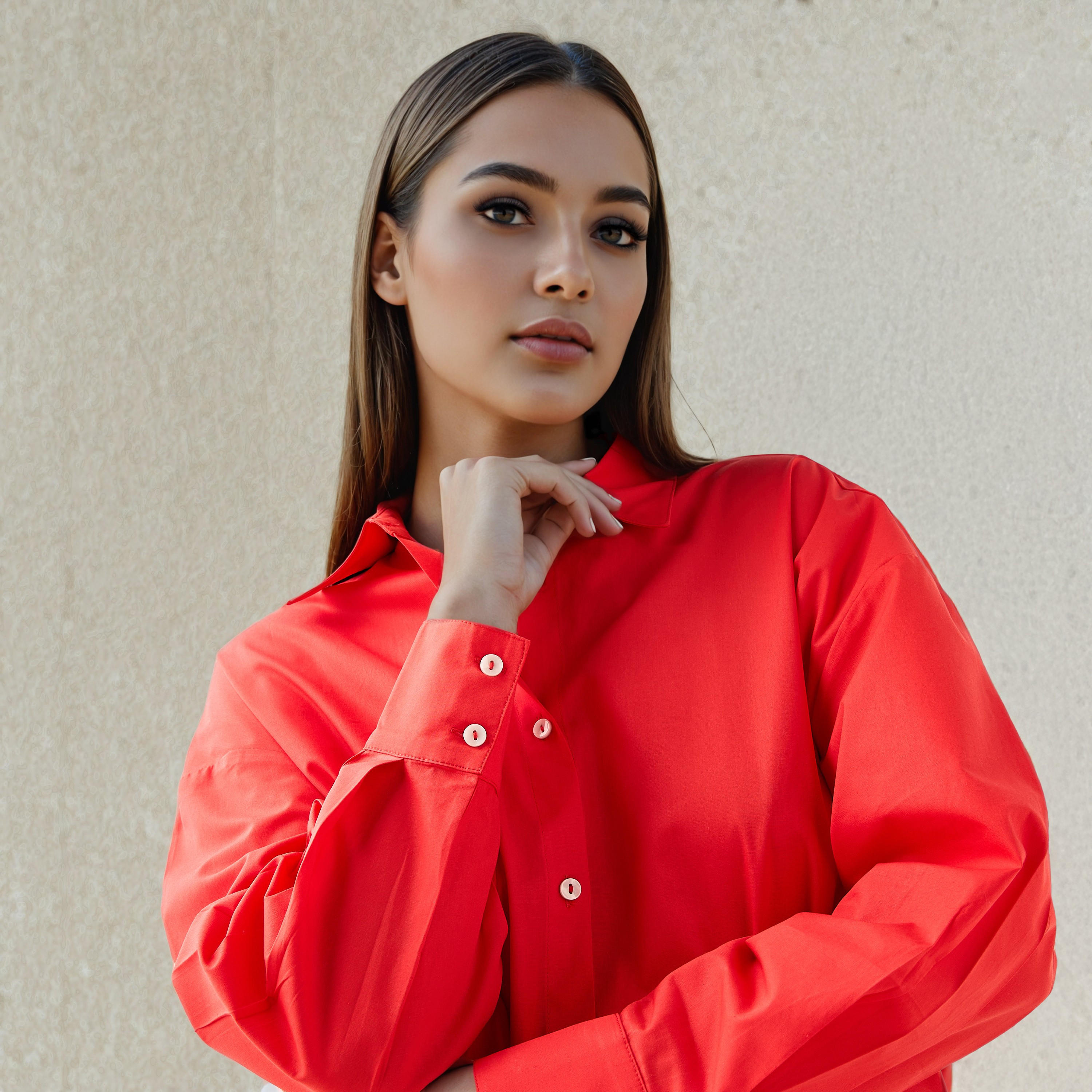 قميص قطن بتزيينات مفرغة من آيكونيك-women-clothing-shirtsandblouses-shirts-image-1